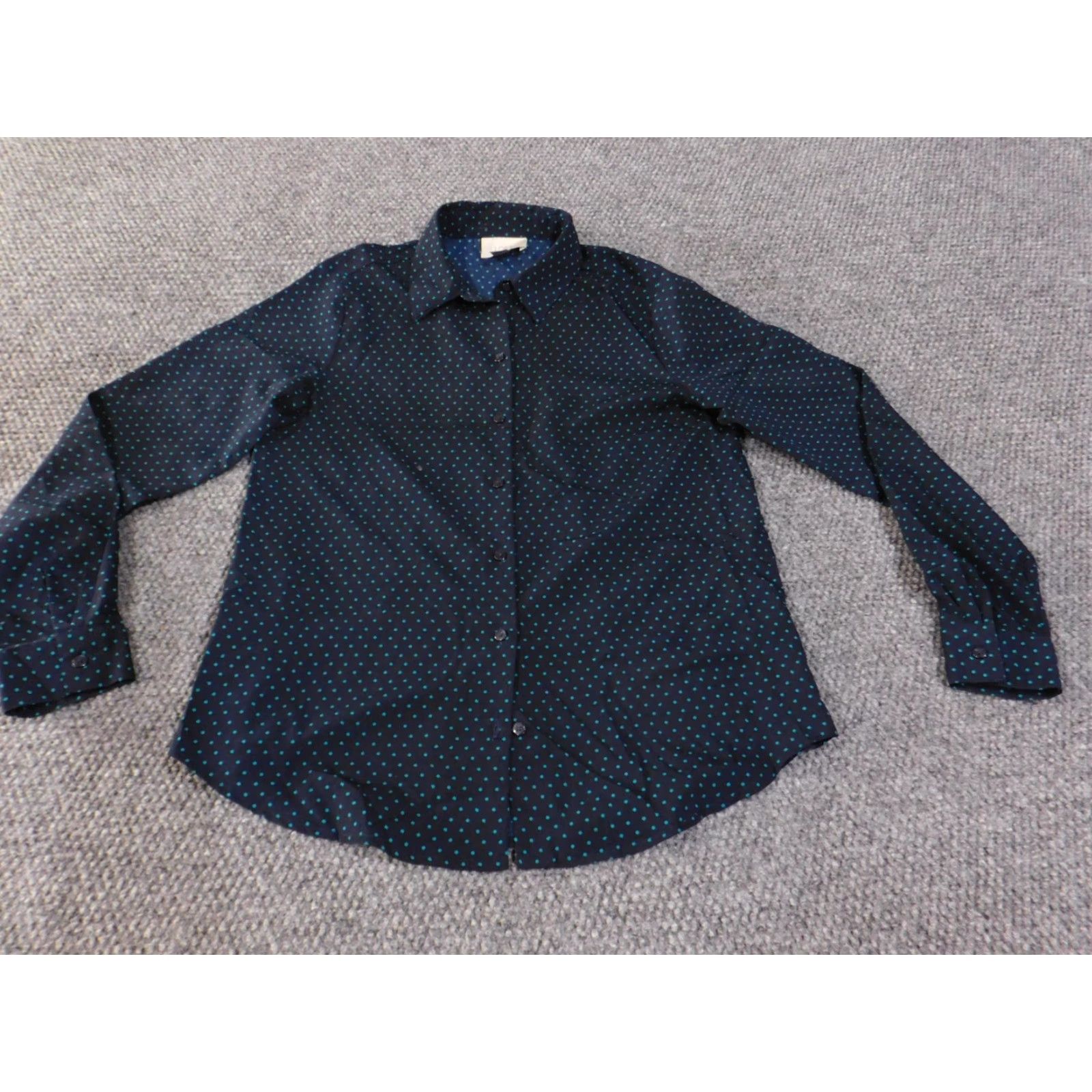 Loft VINTAGE Ann Taylor Loft Shirt Womens XS Polka Dot Button Down Long Sleeve Blouse Top Size XS / US 0-2 / IT 36-38 - 4 Thumbnail