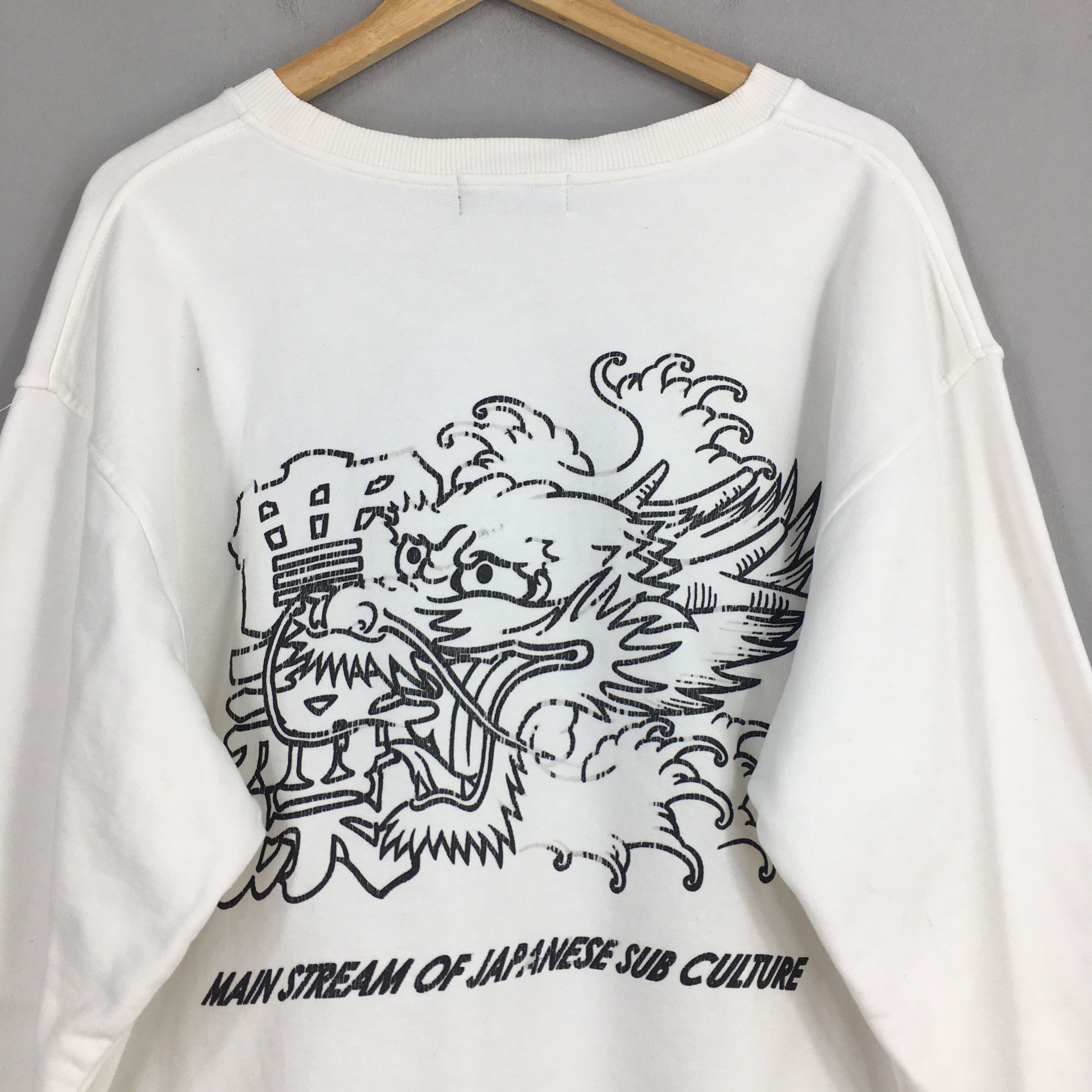 Japanese Brand Vintage 90's Kansai Man Japan White Sweatshirt Large Size US L / EU 52-54 / 3 - 8 Thumbnail