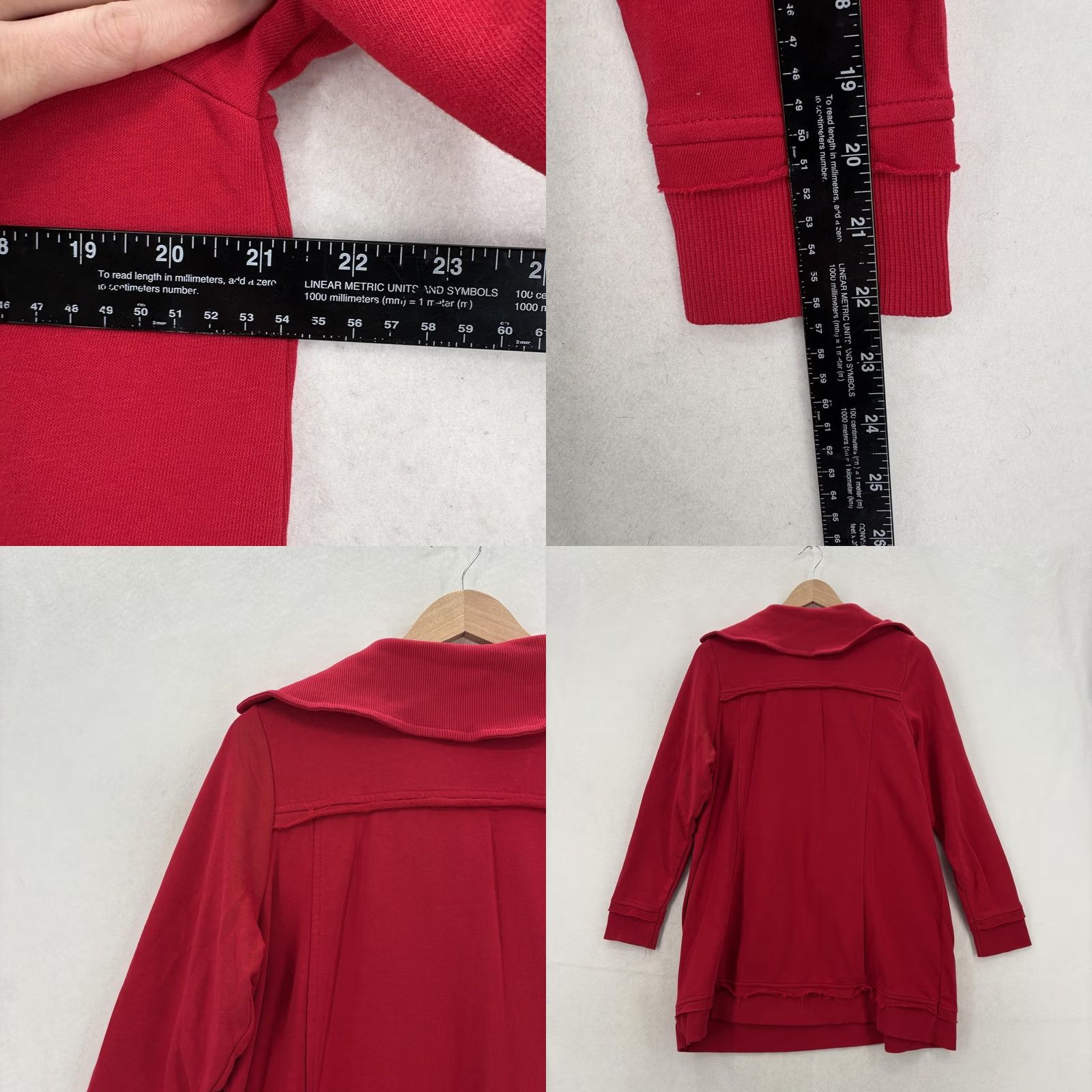 Soft Surroundings Soft Surroundings Sweatshirt Tunic Womens PL Red Cotton Knit Long Sleeve Casual Fall Womens Size L / US 10 / IT 46 - 8 Thumbnail