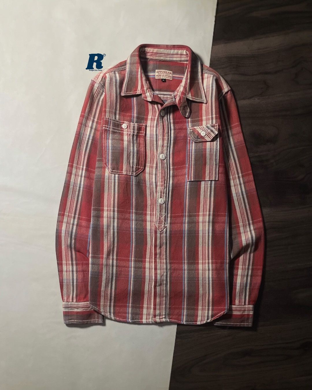 Japanese Brand Heavy Flannel Shirt UNION MADE APPUREAM JAPAN Size M Size US M / EU 48-50 / 2 - 1 Thumbnail