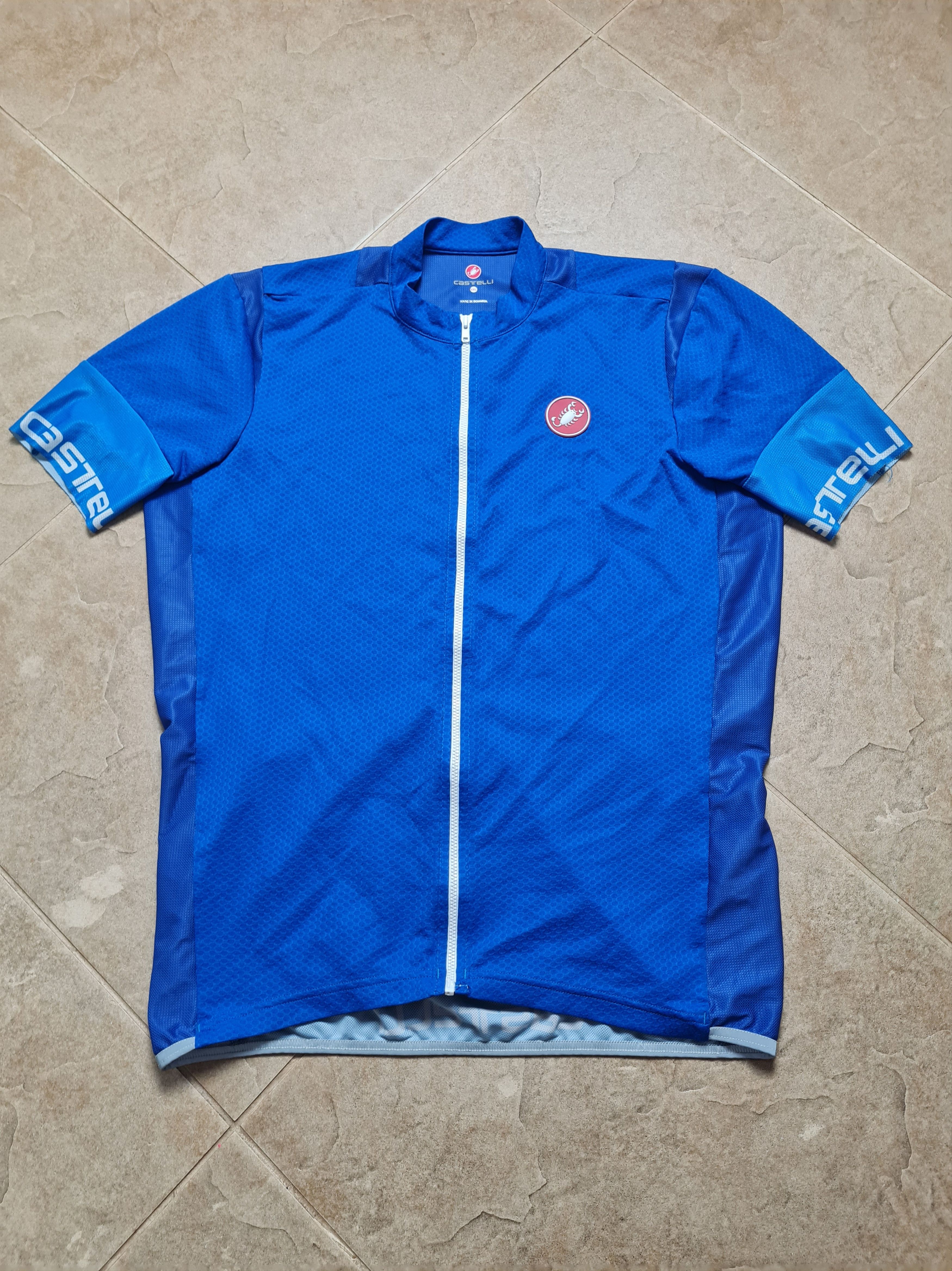 Other Bike Shirt CASTELLI ENTRANTA CYCLING Shirt Blue YKK VISLON Size US XXL / EU 58 / 5 - 11 Thumbnail