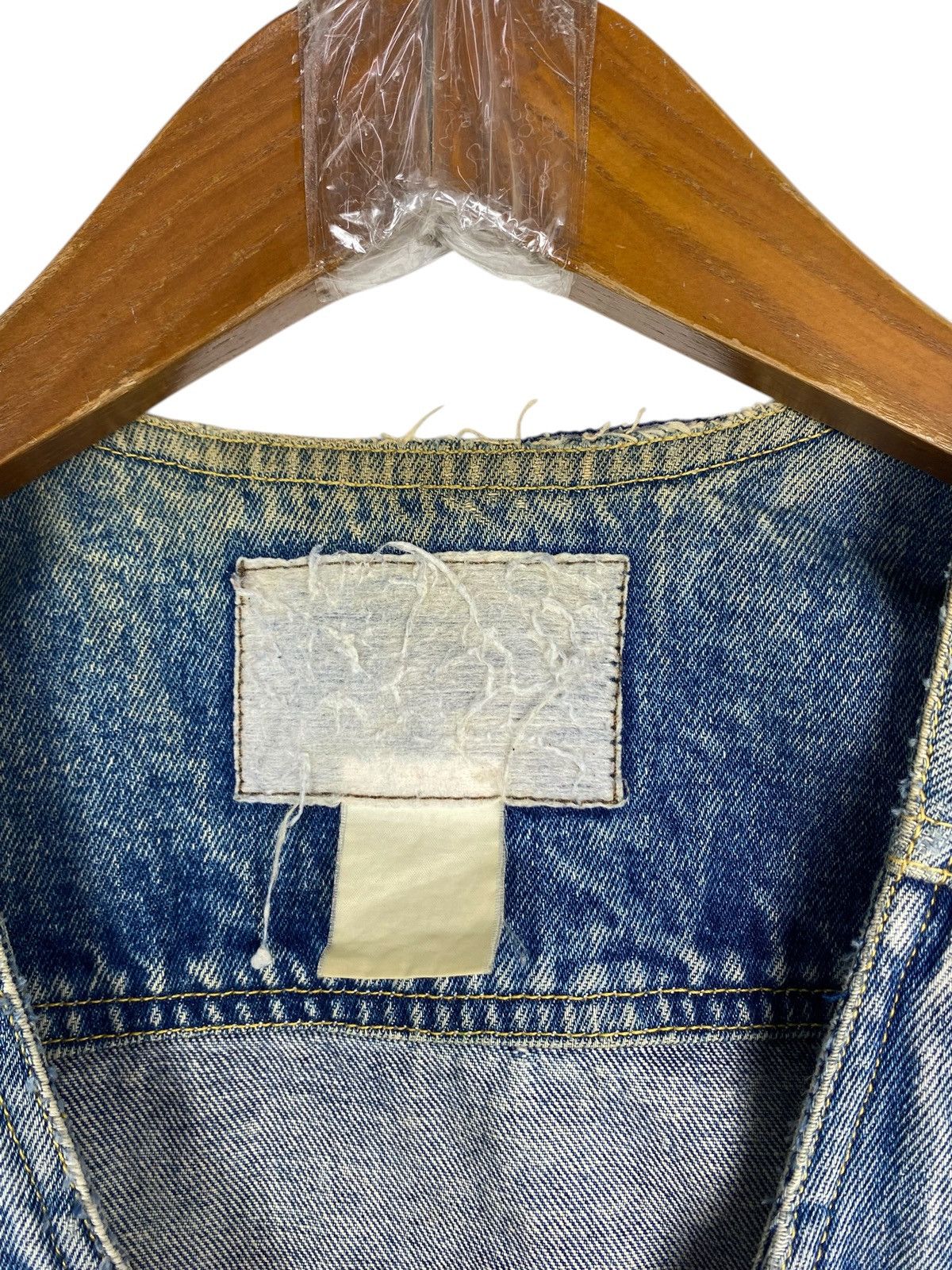Japanese Brand Vtg Borderless Denim Vest Jacket Multipocket Tactical Design Size US S / EU 44-46 / 1 - 7 Thumbnail