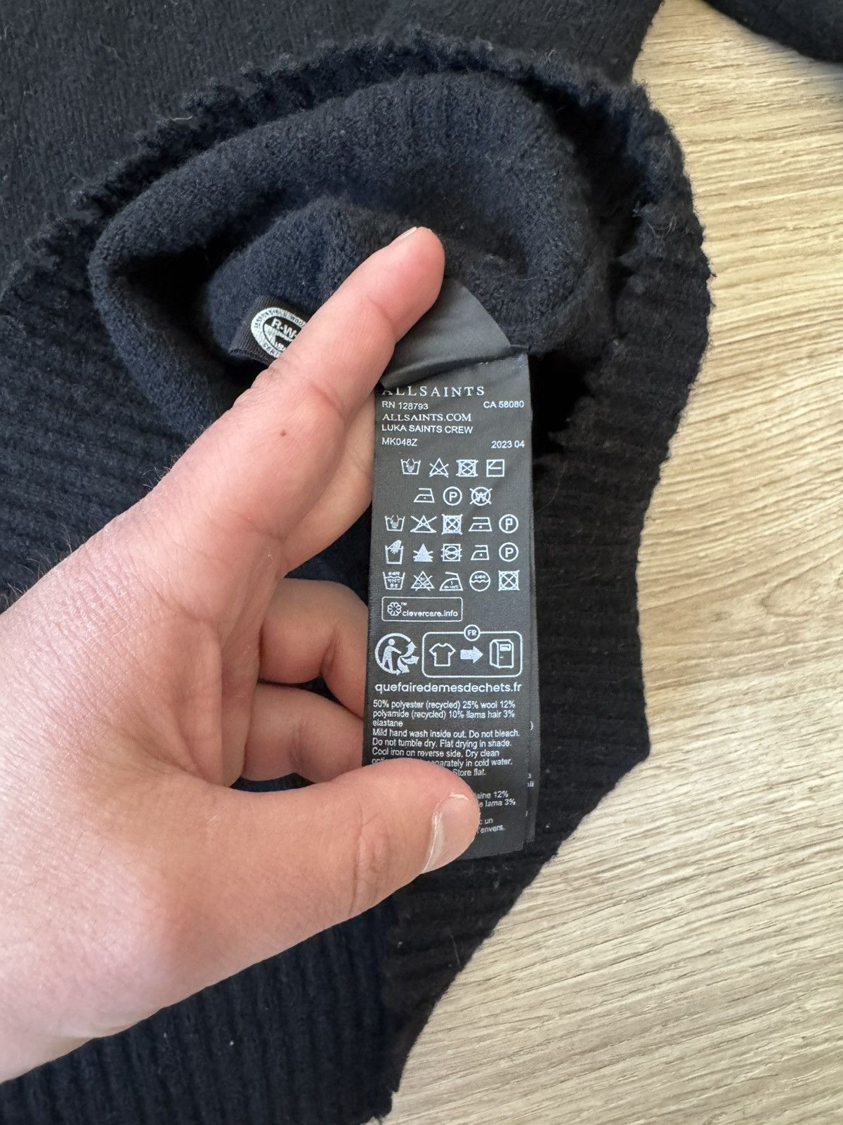 Allsaints Allsaints Luka Saints Crew Big Logo Wool Sweater Size US M / EU 48-50 / 2 - 7 Thumbnail