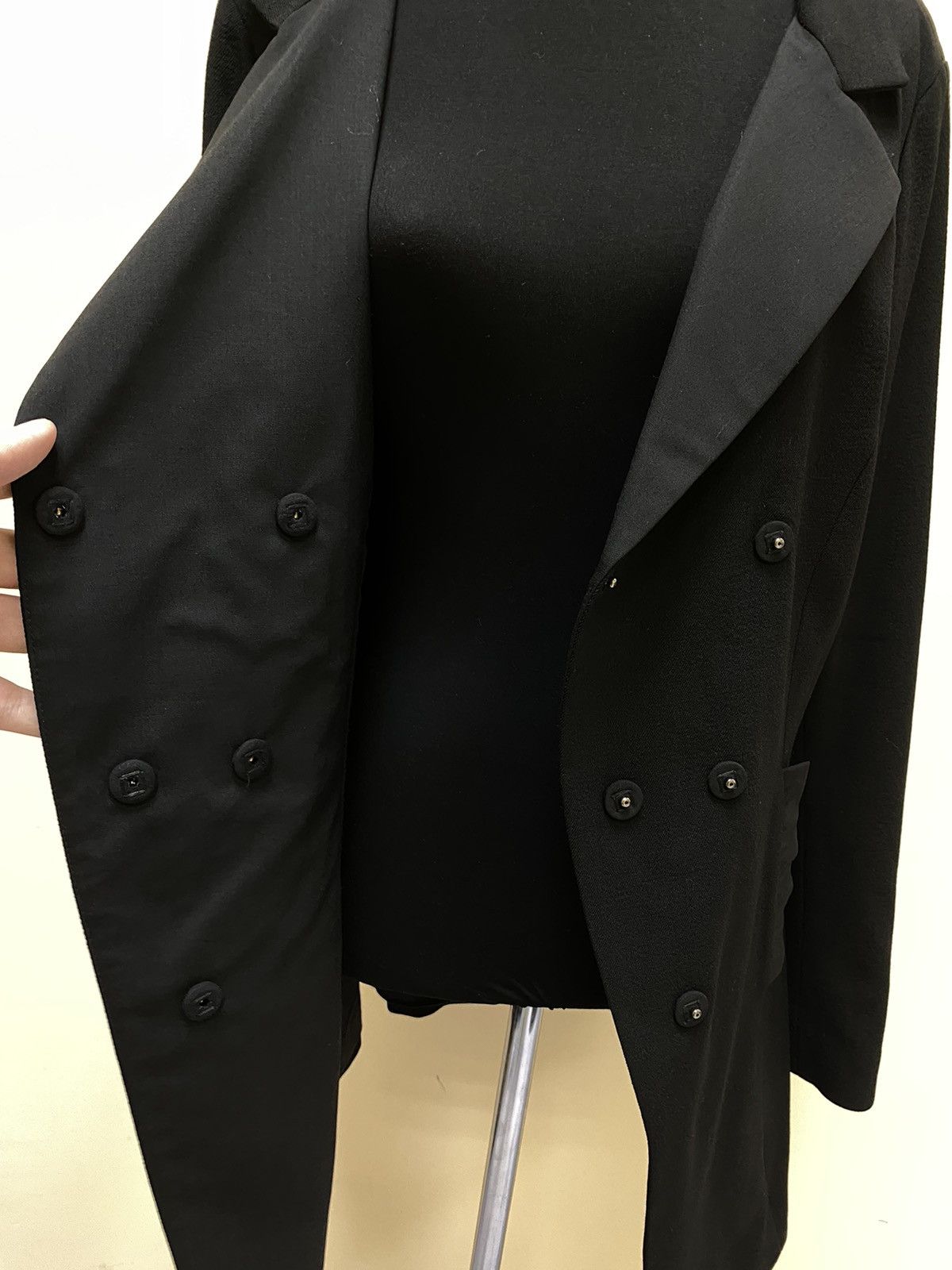 Annette Gortz Annette Gortz Womens Black Coat Jacket Virgin Wool Size 40 Size S / US 4 / IT 40 - 10 Thumbnail