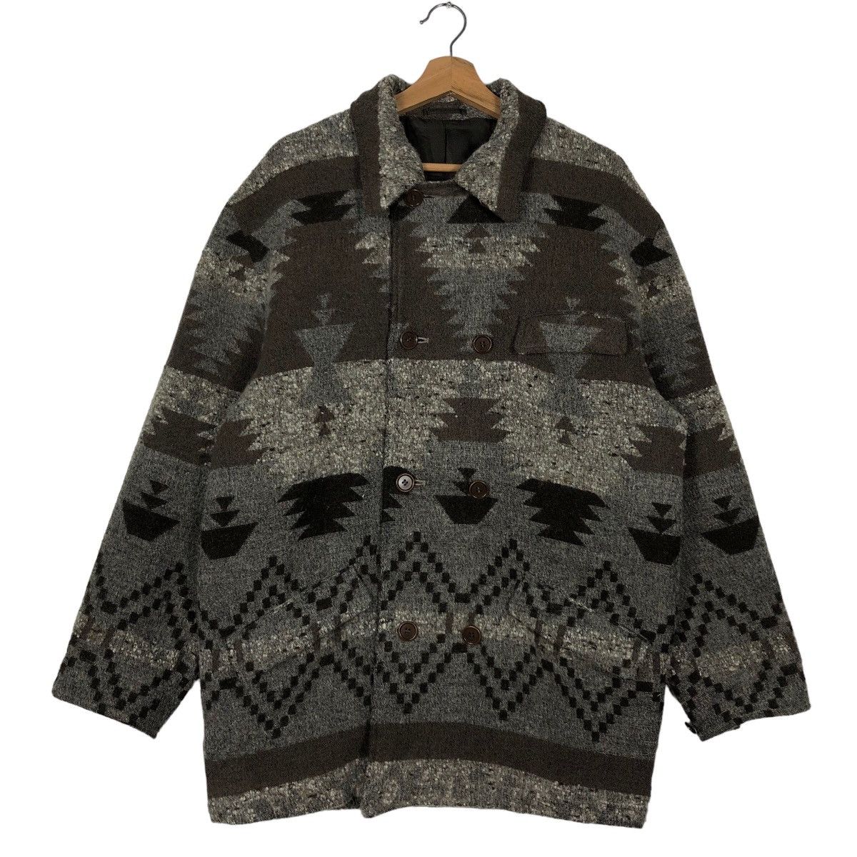 Japanese Brand 🔥90’s Vintage Wool Jacket Yin & Yang Issey Miyake Navajo Size US L / EU 52-54 / 3 - 1 Thumbnail