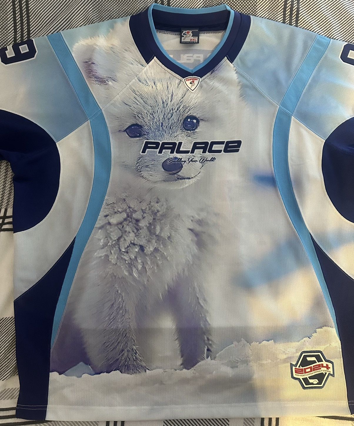 Palace Palace Building Your World Hockey Jersey – Blue – Rare XXL Size US XXL / EU 58 / 5 - 4 Thumbnail