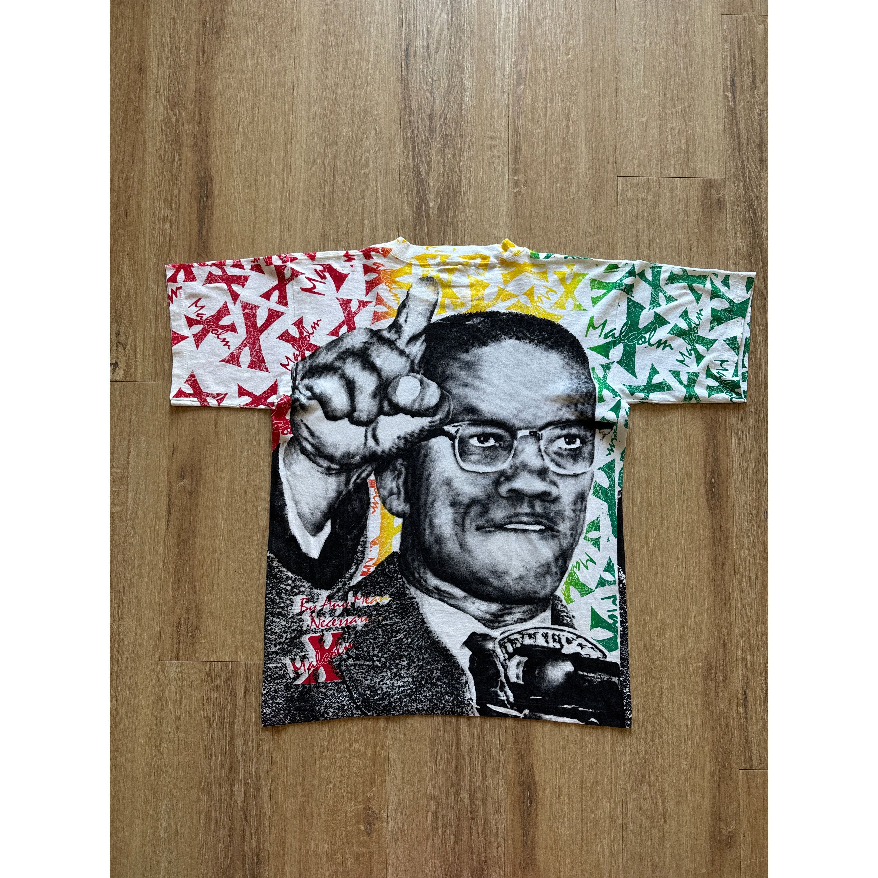 Other Vintage Malcolm X By Any Means Necessary All Over Print Tee Size US L / EU 52-54 / 3 - 5 Thumbnail