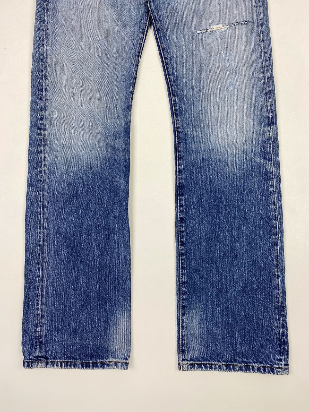 Levi's Y2K Distressed Levi’s 501 Washed Denim Pants 31X34 Size US 31 - 7 Thumbnail