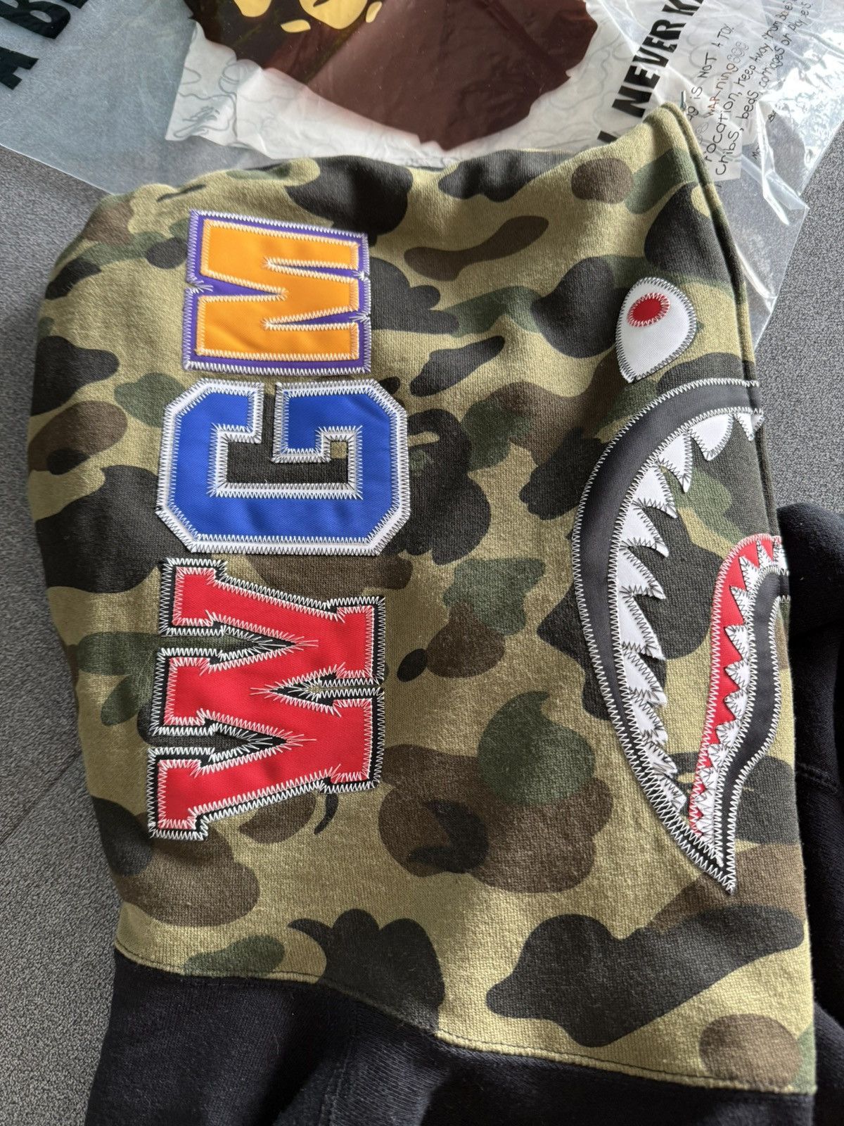 Bape 3XL 1st Camo Shark Applique Full Zip Hoodie Size US XXL / EU 58 / 5 - 2 Thumbnail