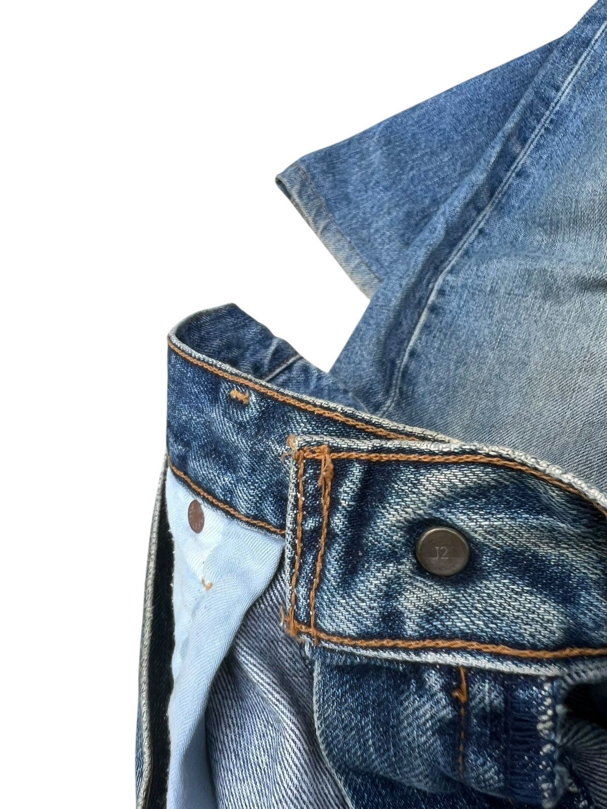 Levi's 1994 Levi’s 502 XX Big E Aging Mud Denim Selvedge Jeans Size US 32 / EU 48 - 22 Thumbnail