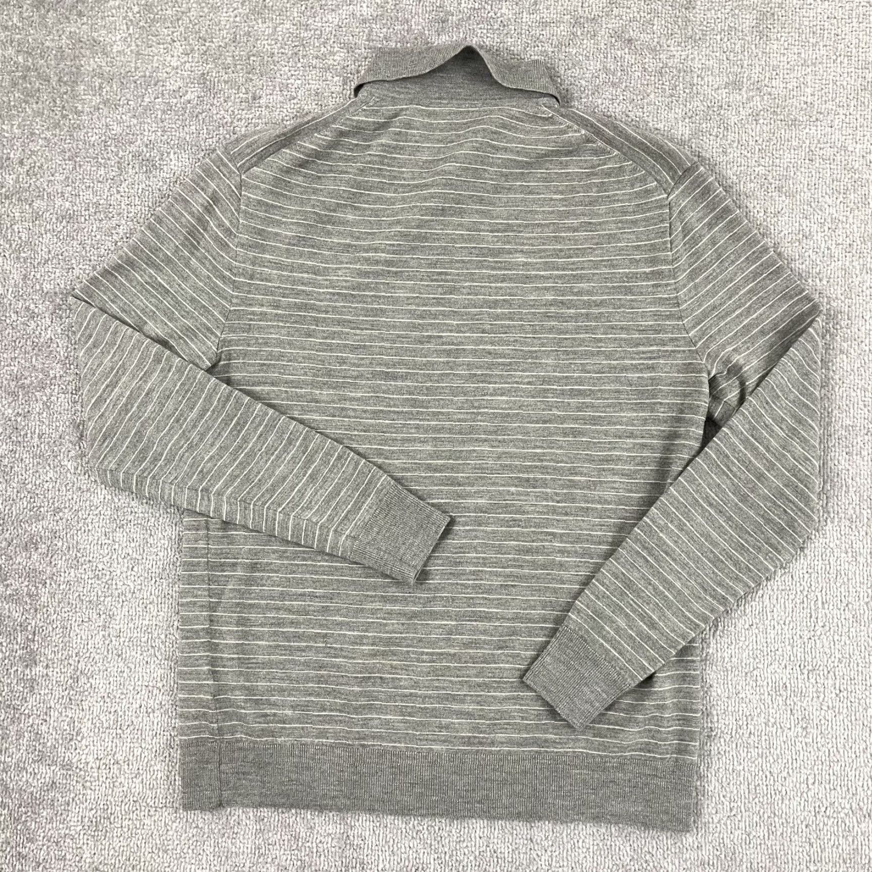 Ralph Lauren Polo Ralph Lauren Polo Sweater Mens S/M Gray Striped Wool Blend Collar Jumper Size US S / EU 44-46 / 1 - 7 Thumbnail