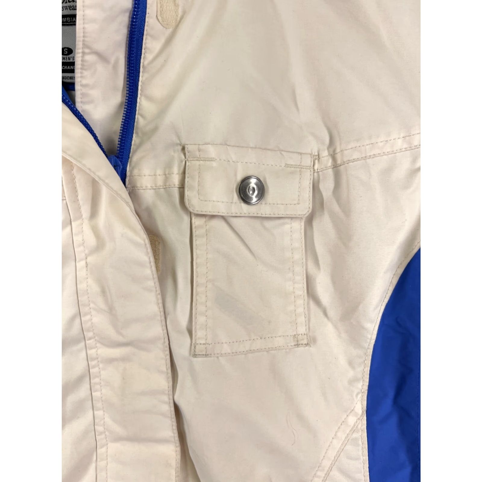 Vintage VINTAGE Columbia Jacket Women Small White Blue Omni-Tech Waterproof Breathable Size S / US 4 / IT 40 - 6 Thumbnail