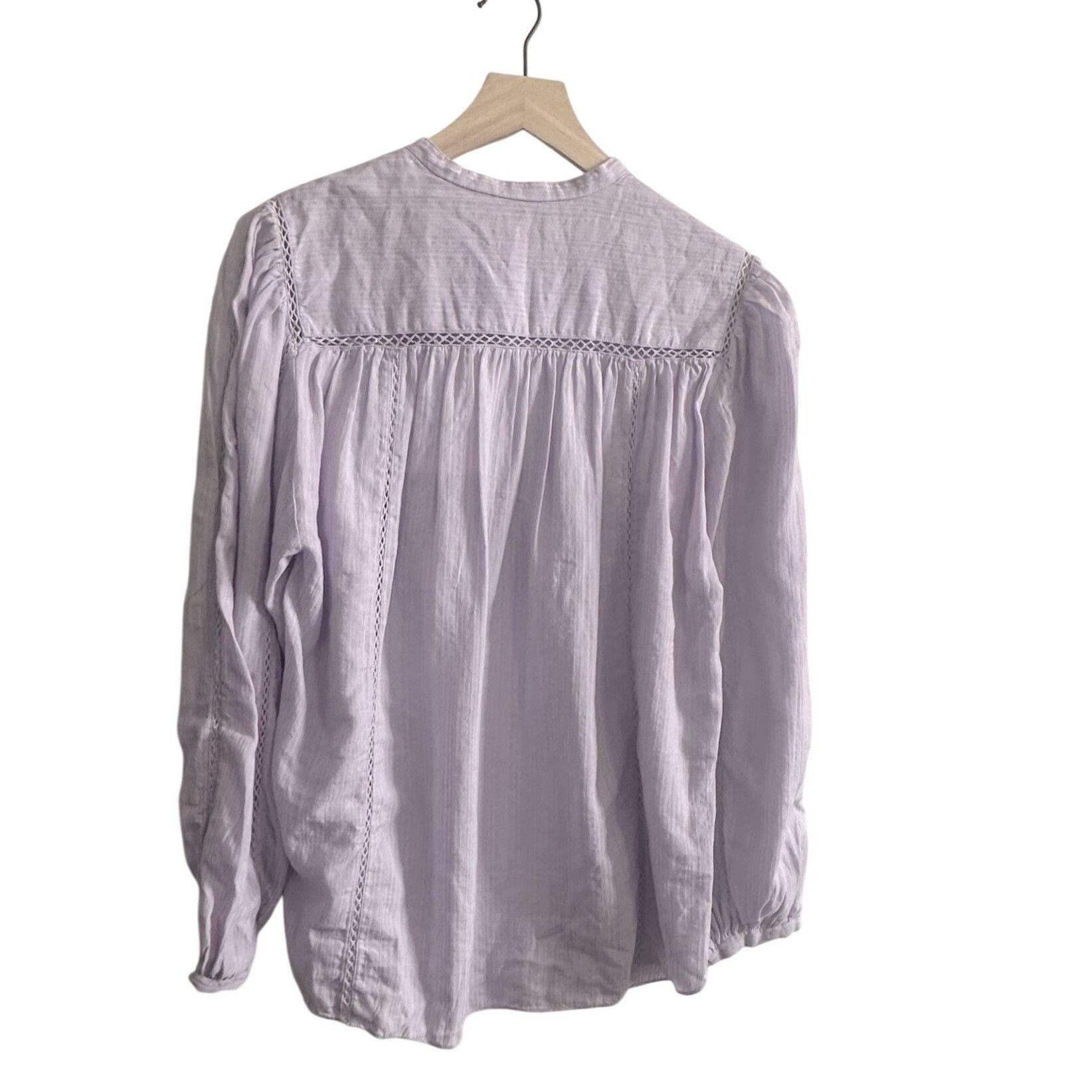 Isabel Marant Etoile Isabel Marant Etoile Leonard Pleated Long Sleeve Blouse, Si Size XS / US 0-2 / IT 36-38 - 2 Thumbnail