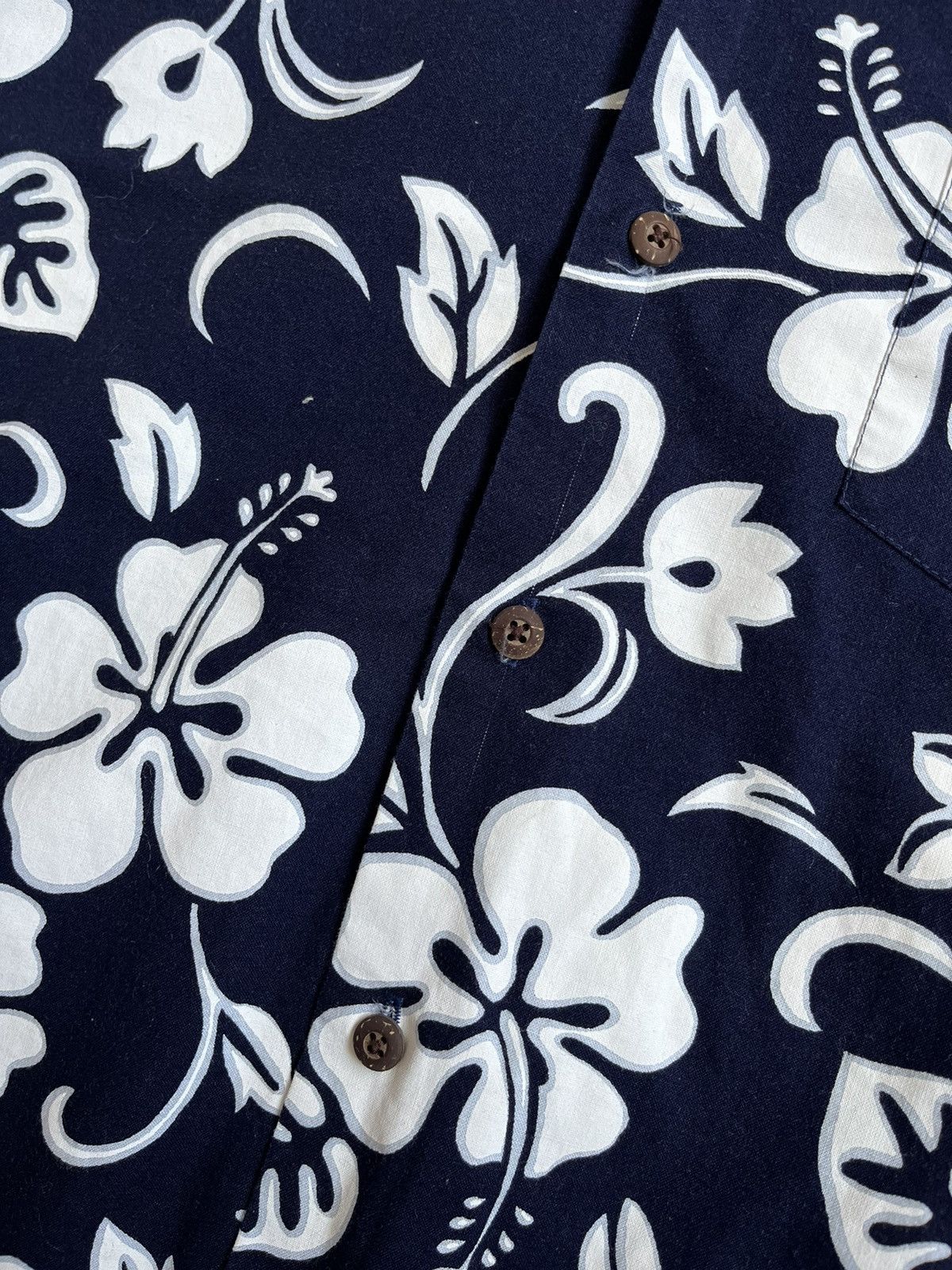 Other Vintage RJC Men Blue Floral Hawaiian Cotton Button Up Shirt Size US L / EU 52-54 / 3 - 9 Thumbnail