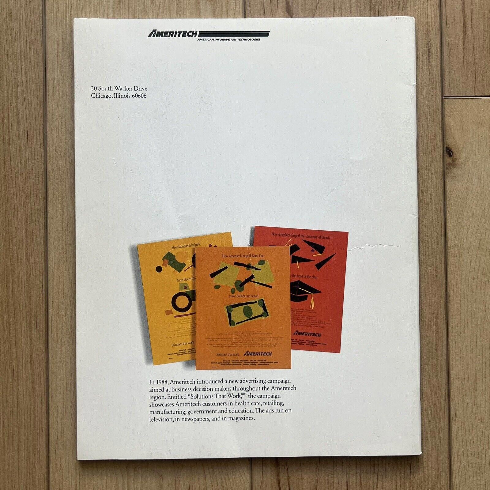 Microsoft VTG Ameritech Annual Report 1988 VTG Computer Business RARE Size ONE SIZE - 4 Thumbnail