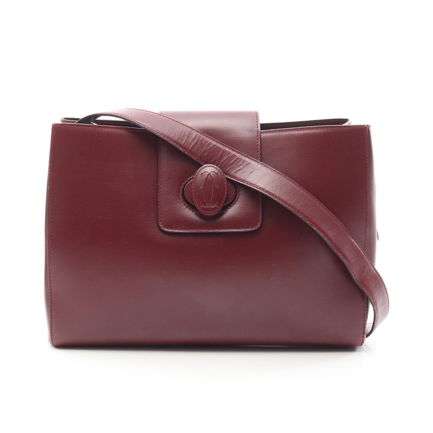 Cartier Cartier Shoulder Bag Leather Burgundy Size ONE SIZE - 1 Thumbnail
