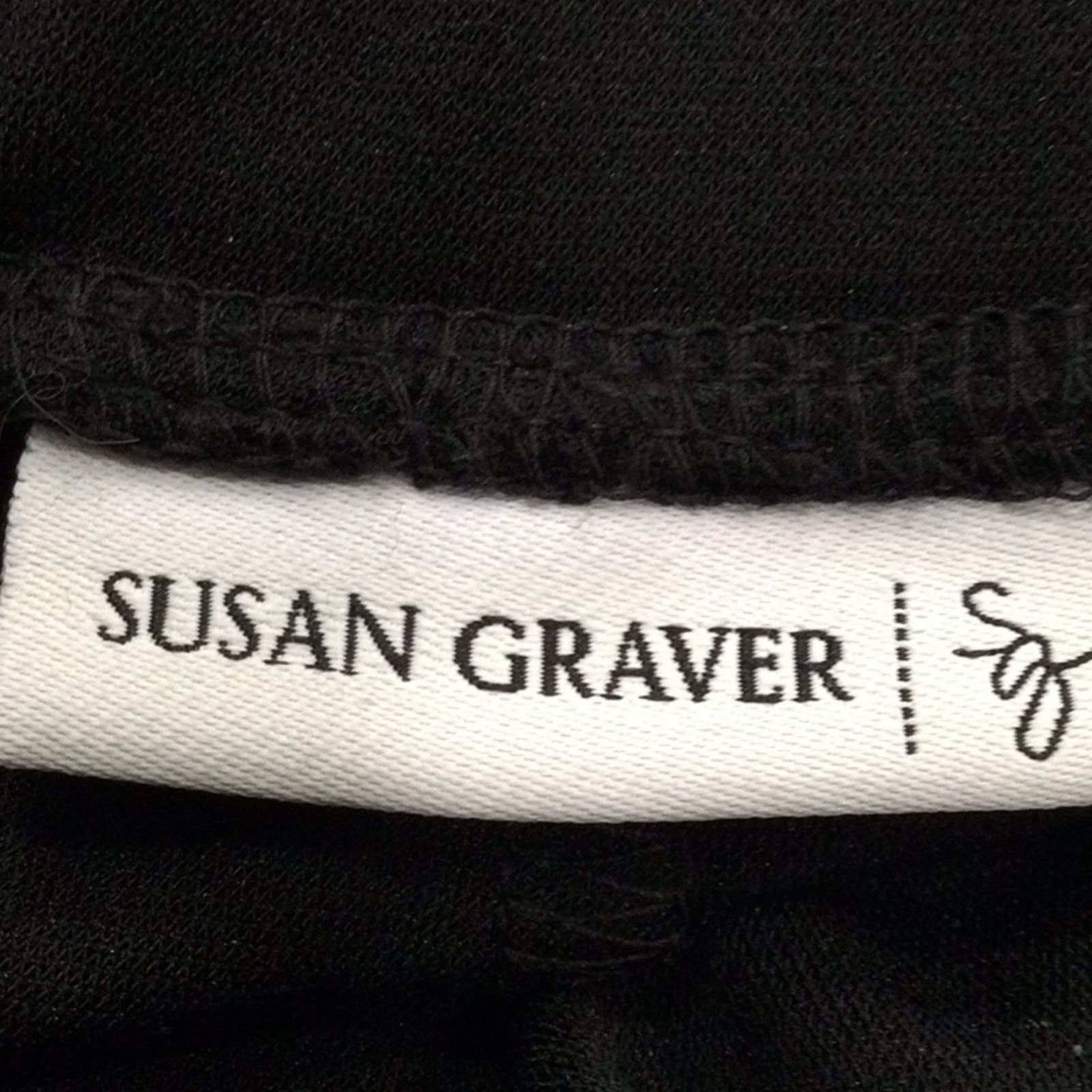 Other Susan Graver Black Knee Length Back Split A-line Skirt 3X Size 42" / US 20 - 10 Thumbnail