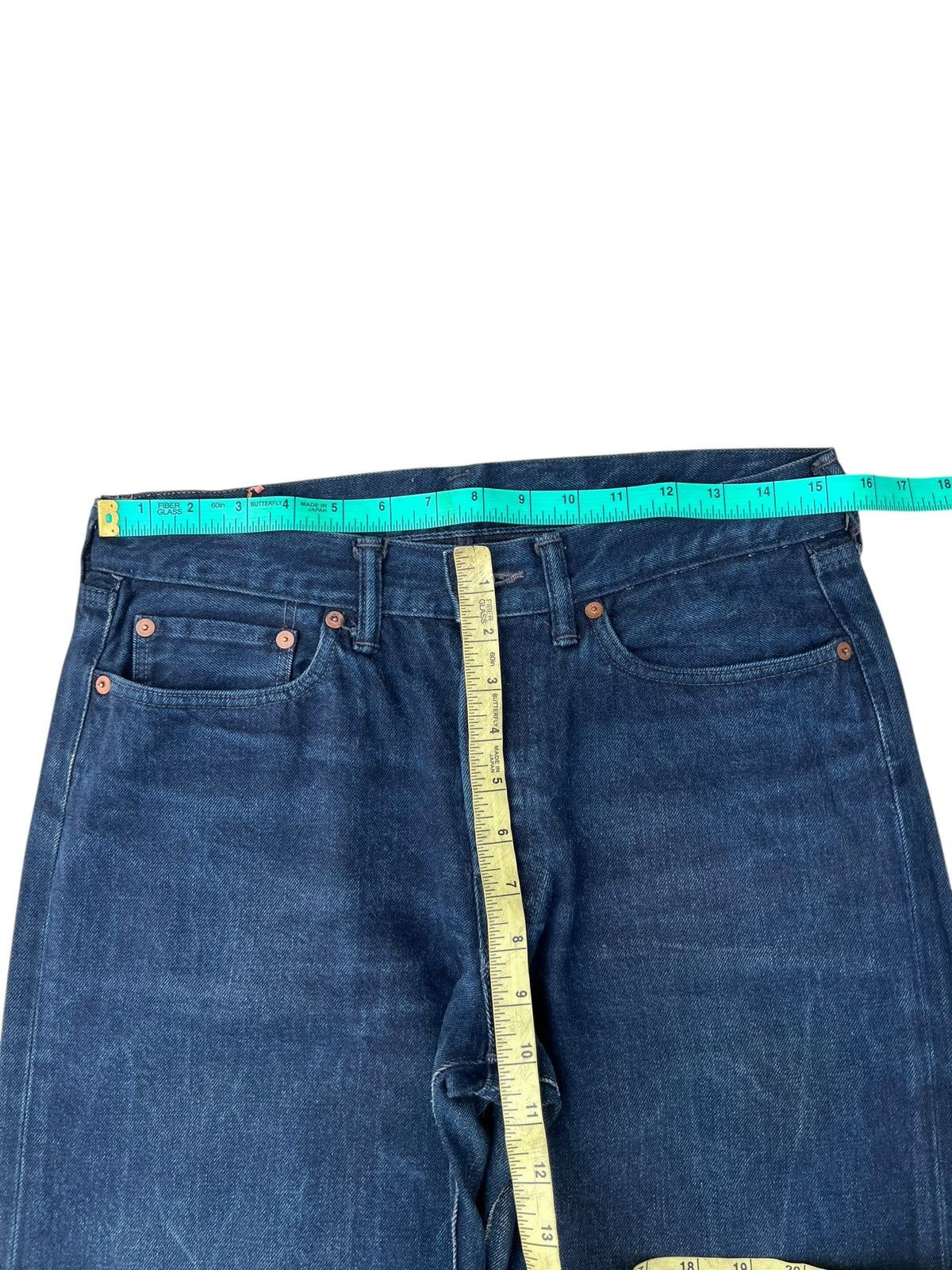 45rpm 45rpm Fade Indigo Hidden Rivets Denim Loose Jeans Size US 29 - 4 Thumbnail