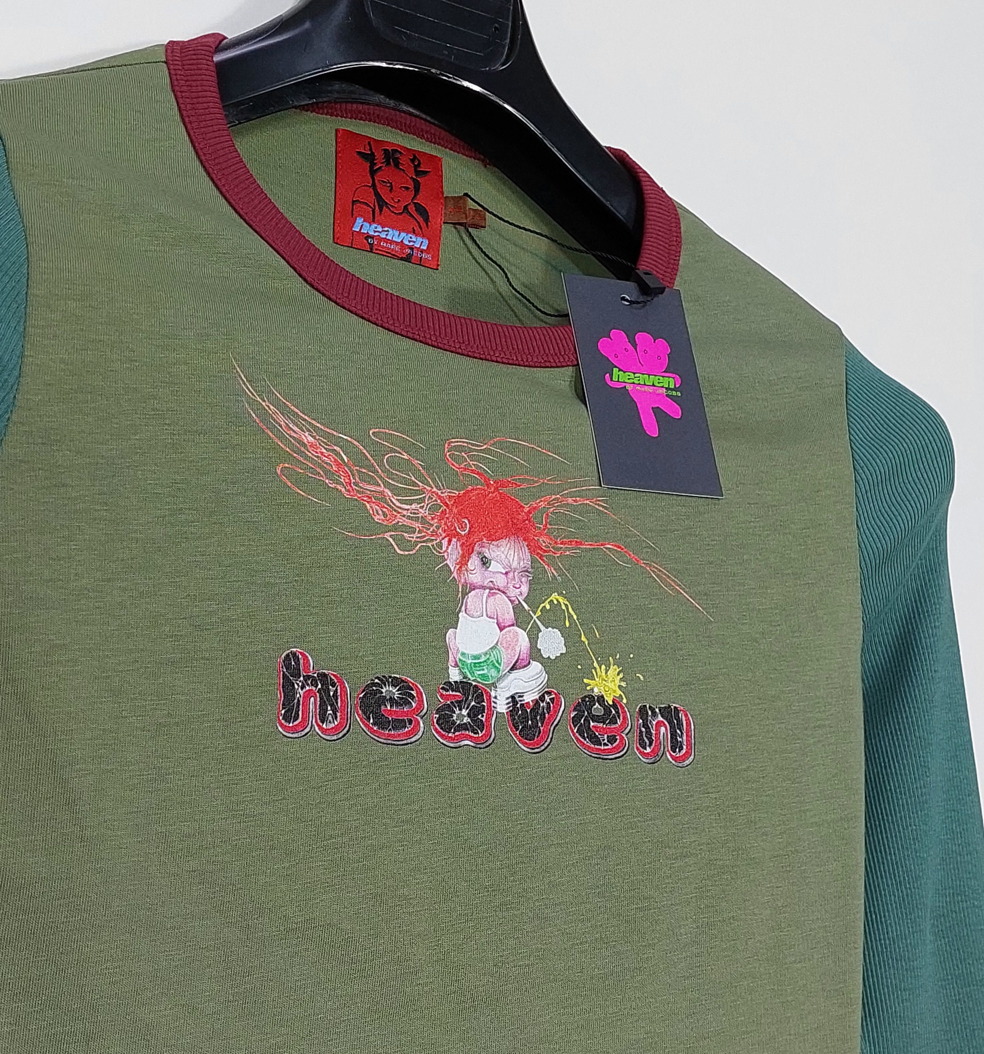 Heaven by Marc Jacobs bad girl long sleeve tshirt - green / khaki XS Size XS / US 0-2 / IT 36-38 - 8 Thumbnail