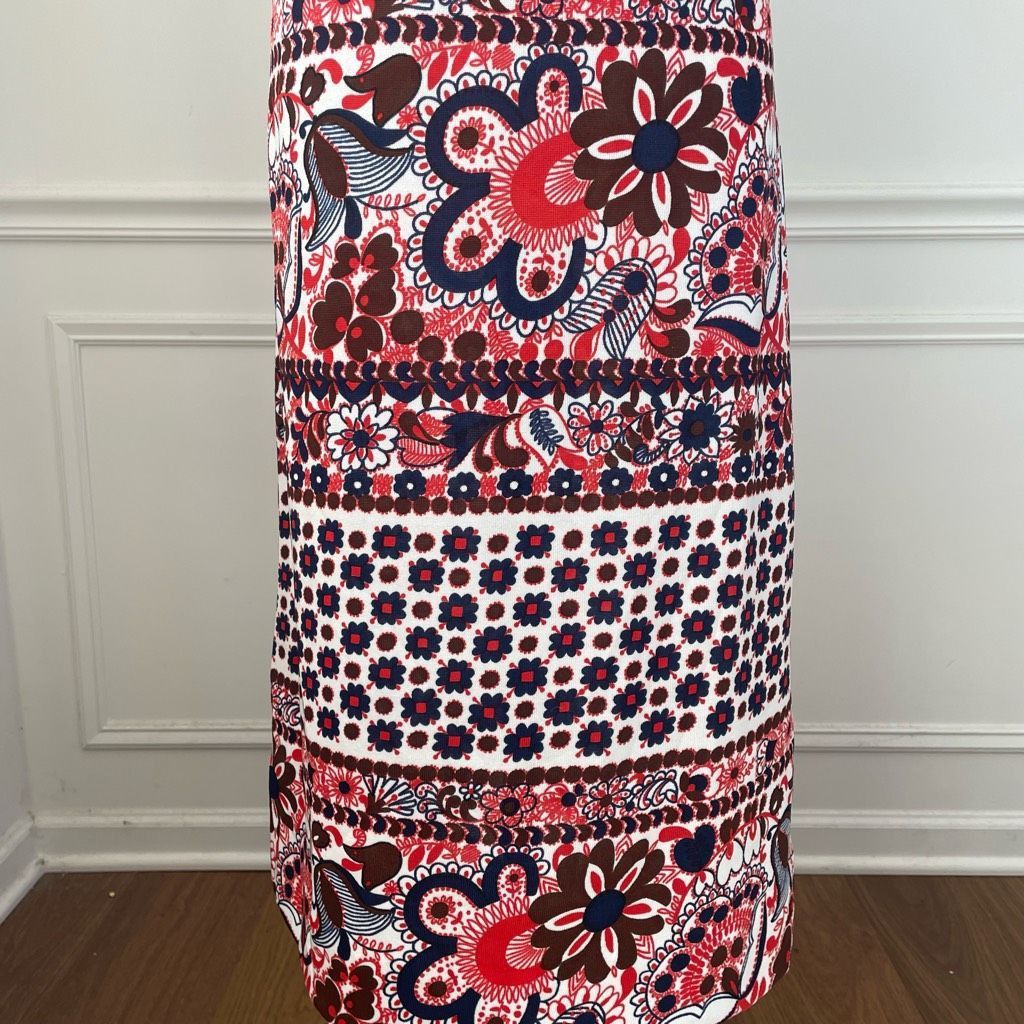 Vintage Vintage 70s Goldworm Italy Short Sleeve Mod Boho Print Dress Size M / US 6-8 / IT 42-44 - 4 Thumbnail
