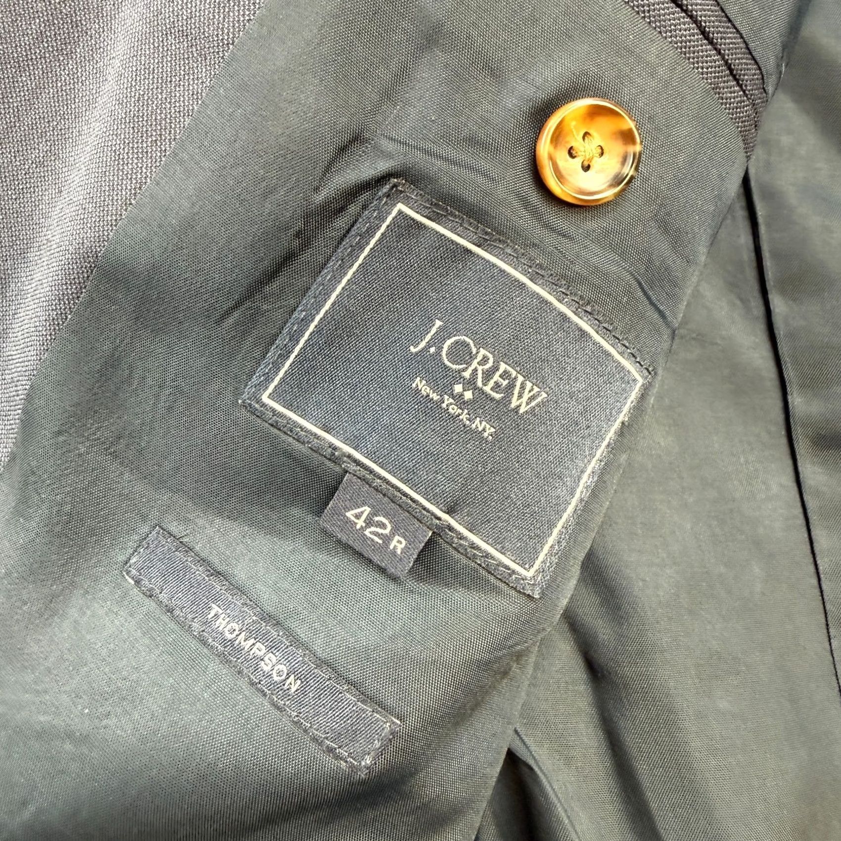 J.Crew J.CREW Blazer Mens 42R Blue Wool Lined Notch Lapel Two-Button Single-Breasted Jacket Blazer Formal Shirt Suit Coat Jacket Sports Coat Size 42R - 5 Thumbnail