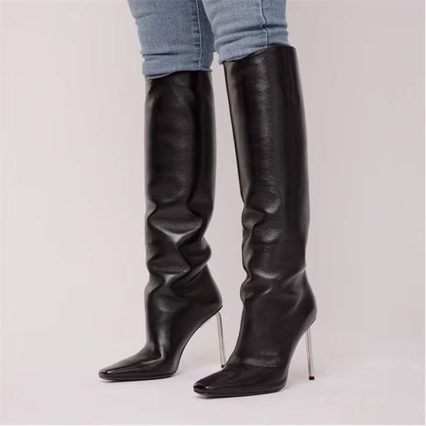 Off-White o1mle0425 Nappa High Allen Boots in Black Size US 8 / IT 38 - 2 Thumbnail