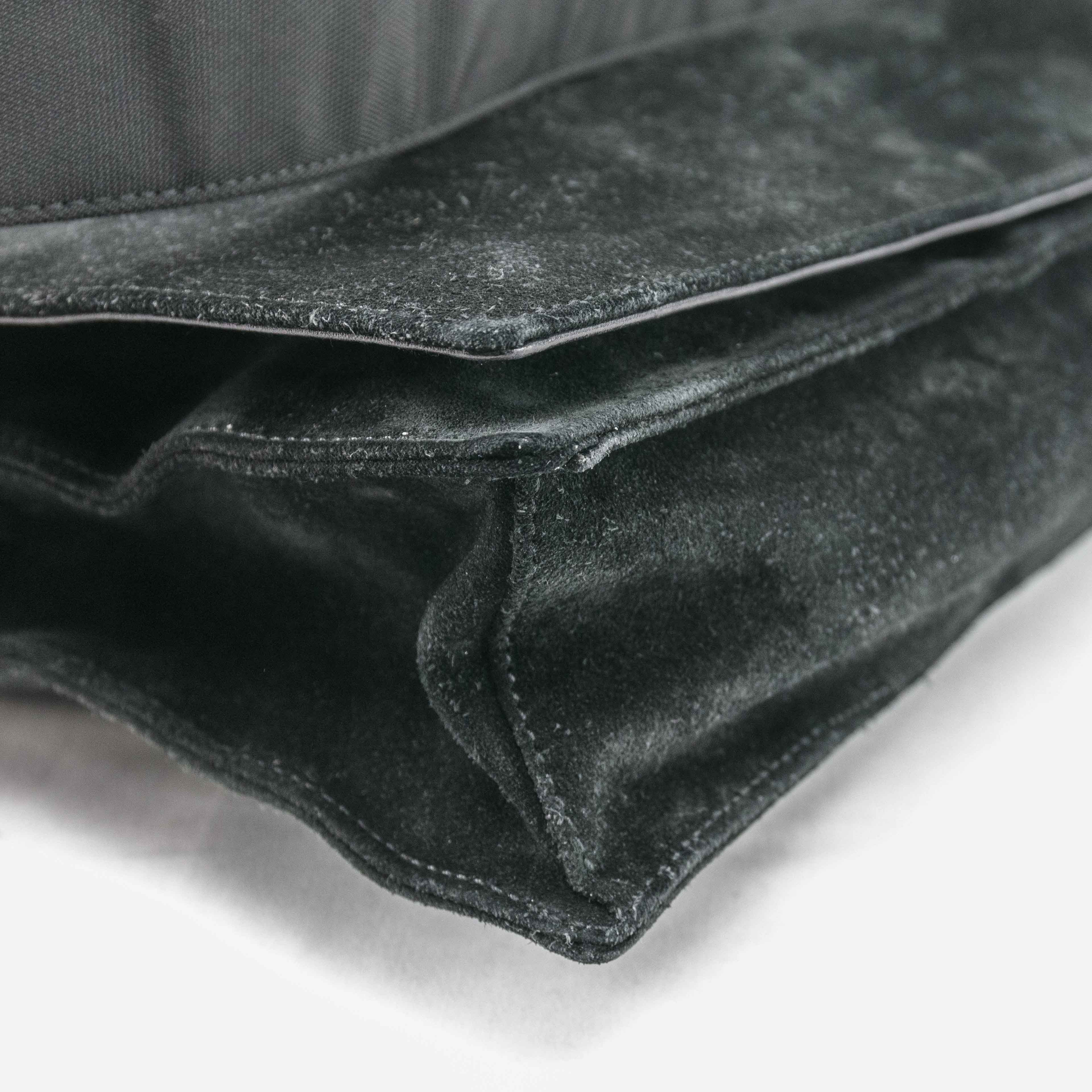 Gucci Gucci Black Suede and Leather Messenger Bag Size ONE SIZE - 10 Thumbnail