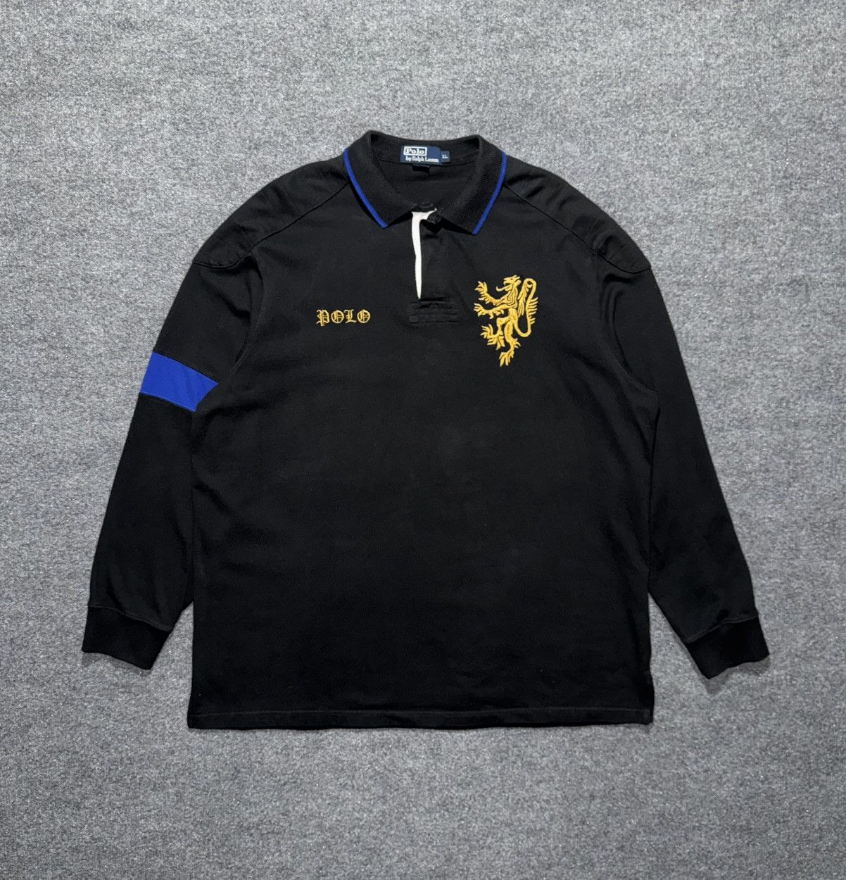 Polo Ralph Lauren Polo Ralph Lauren Black Crest Rugby Shirt XL Size US XL / EU 56 / 4 - 1 Thumbnail