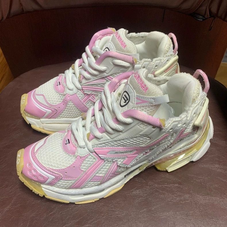 Balenciaga Balenciaga Old Dad Shoes Made in Pink and White shoes 2502- Size US 5.5 / EU 38 - 1 Thumbnail