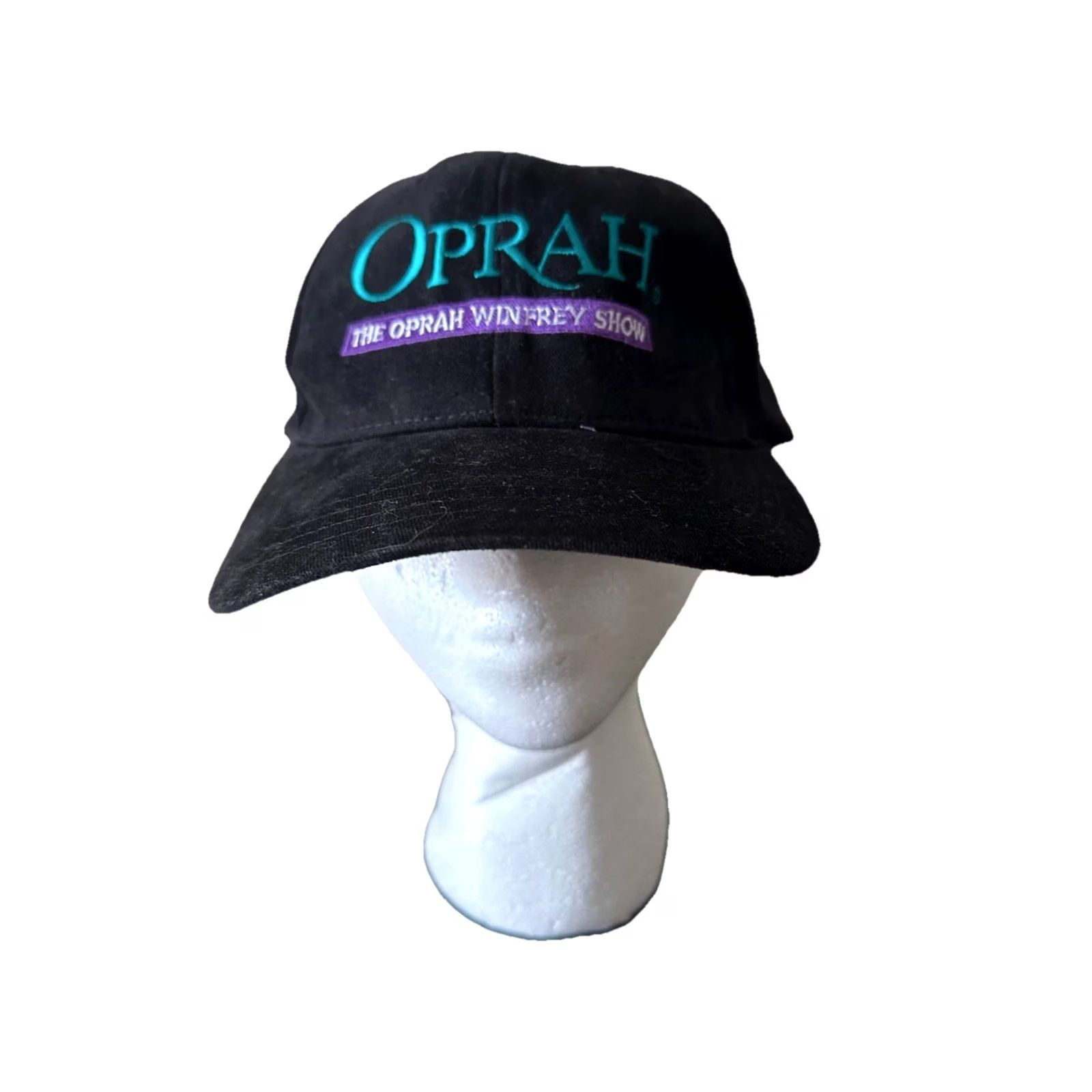 Vintage VINTAGE Oprah Winfrey Show Baseball Cap Black 90s Promo Hat NWOT RARE Men One Size Black Womens Mens Girls Size ONE SIZE - 2 Thumbnail