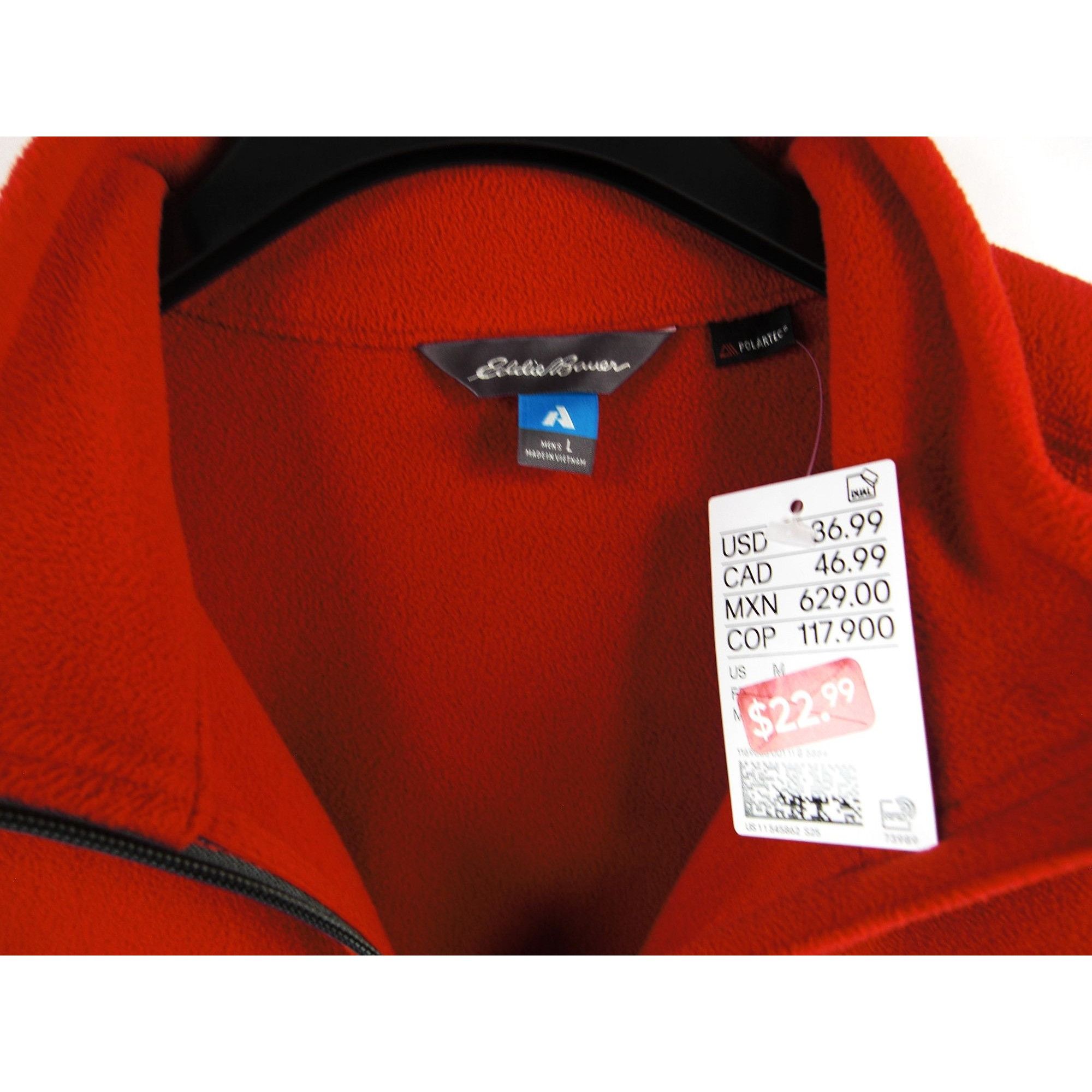 Other Eddie Bauer Men's Red Fleece Jacket Size Large Size US L / EU 52-54 / 3 - 5 Thumbnail