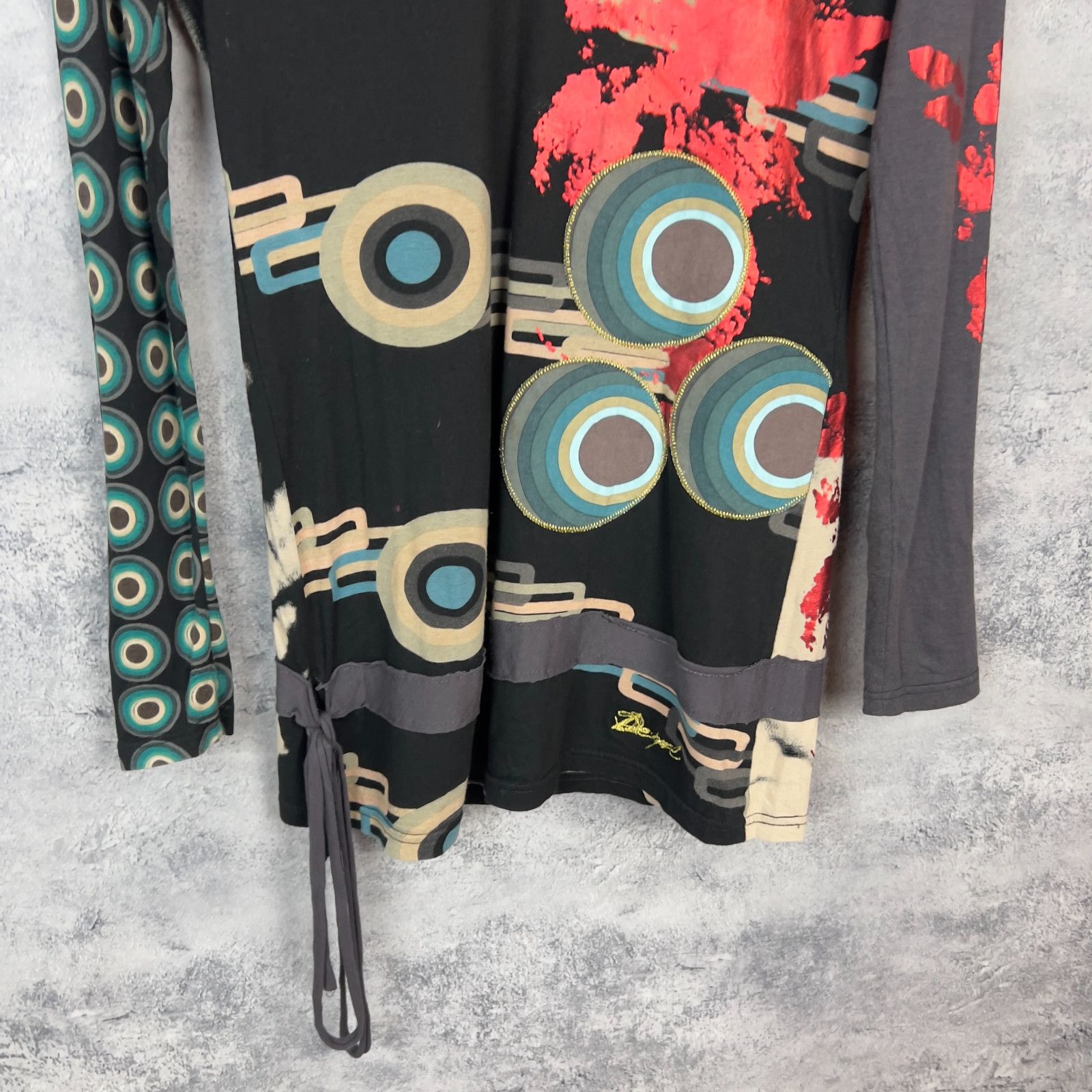 Desigual Desigual Blouse Women's Size M Multicolor Lomg Sleeve` Size M / US 6-8 / IT 42-44 - 3 Thumbnail