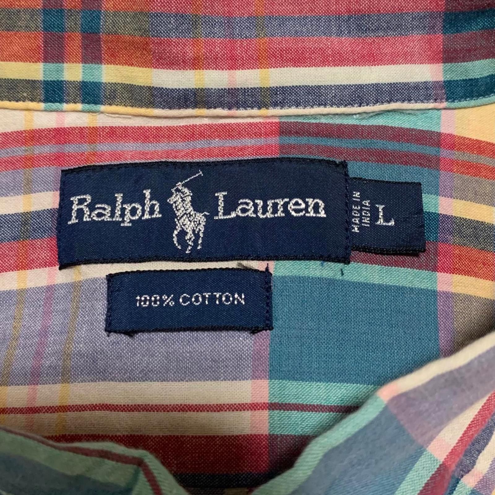 Polo Ralph Lauren Ralph Lauren Pastel Plaid Short Sleeve Shirt L Cotton Size US L / EU 52-54 / 3 - 12 Thumbnail