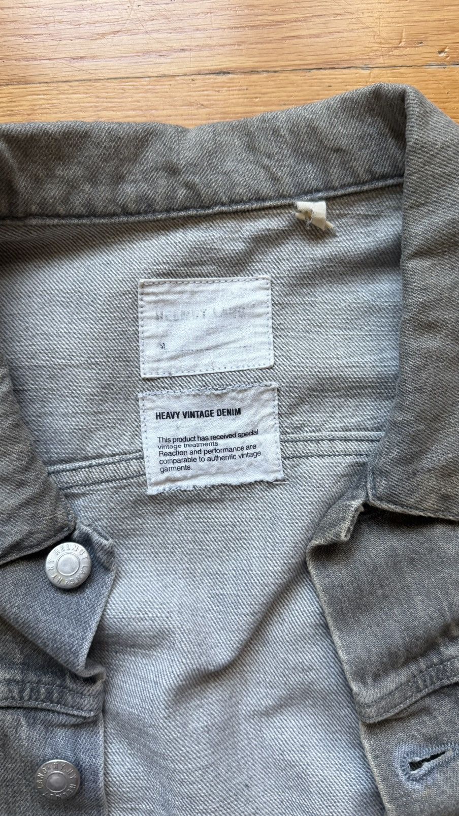 Helmut Lang 1998 Helmut Lang White + Grey Trucker Jacket Size US M / EU 48-50 / 2 - 8 Thumbnail