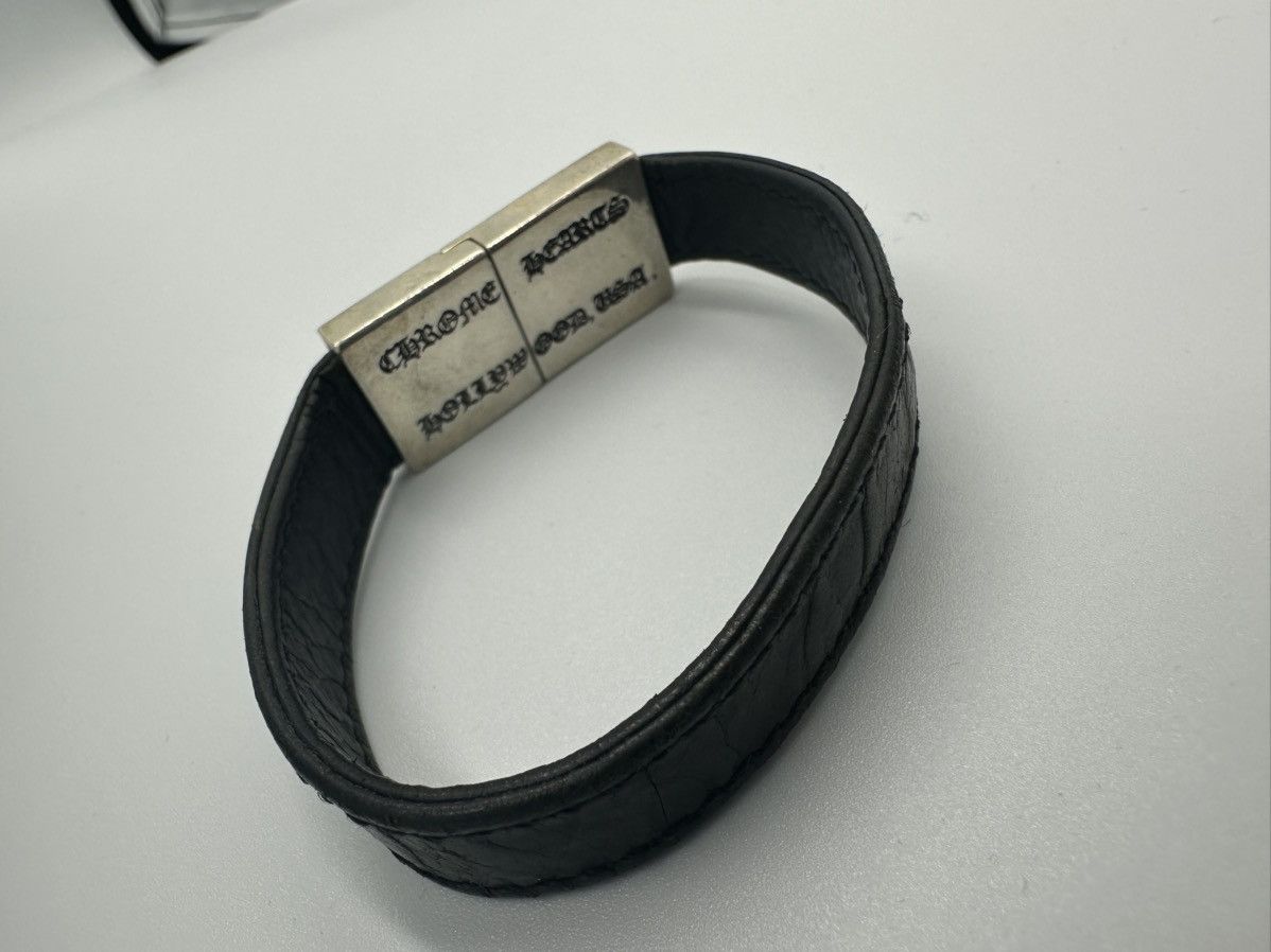 Chrome Hearts Flat Silver & Leather Bracelet Size ONE SIZE - 8 Thumbnail