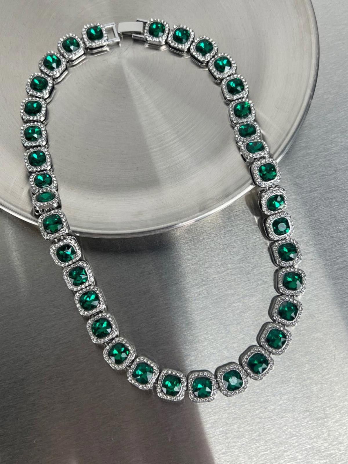 Jewelry Rhinestone Tennis Icy Chain Necklace Size ONE SIZE - 4 Thumbnail