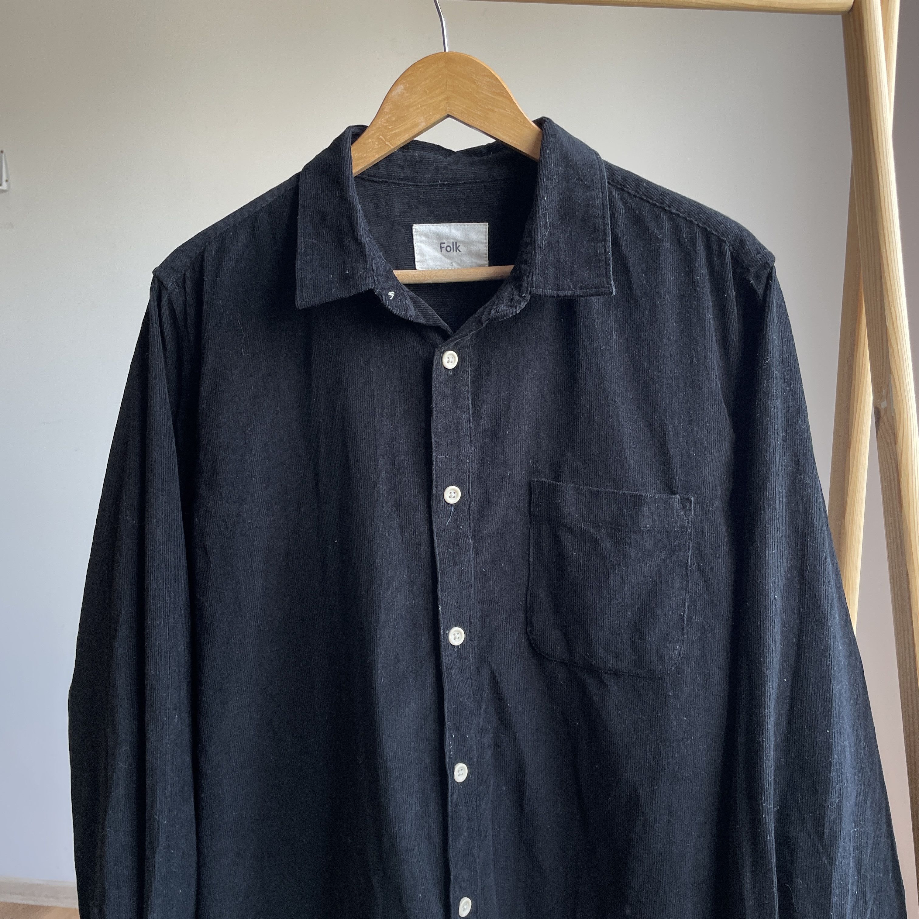 Folk Folk Black Heavy Corduroy Shirt Size 5 Size US L / EU 52-54 / 3 - 3 Thumbnail