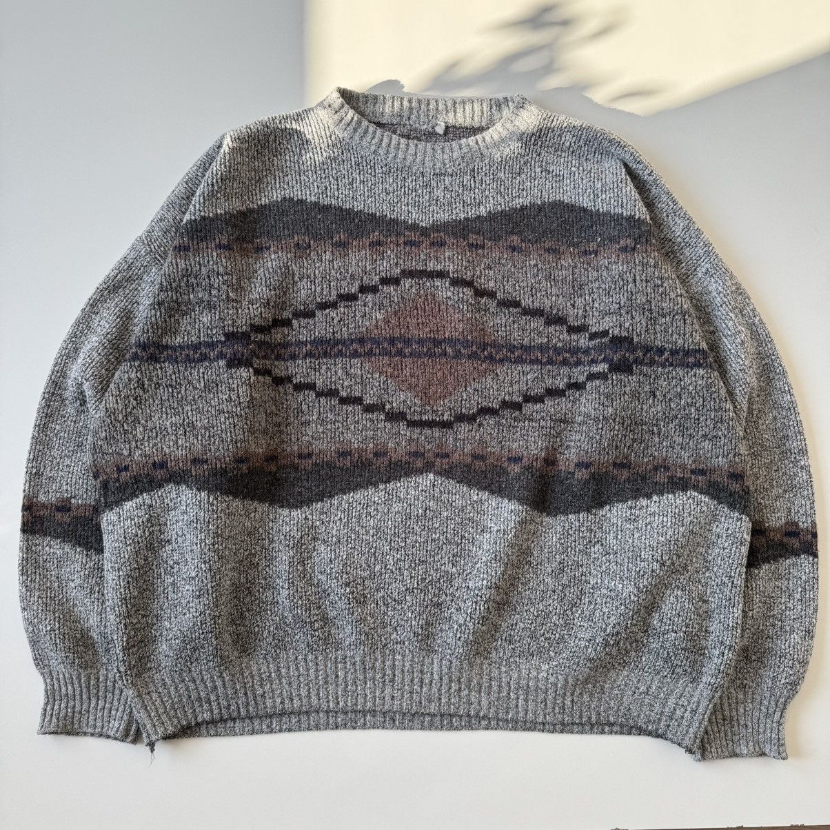 Vintage Vintage Boxy Coloured Geomatric Sweater Boxy Cottage Size US XL / EU 56 / 4 - 1 Thumbnail