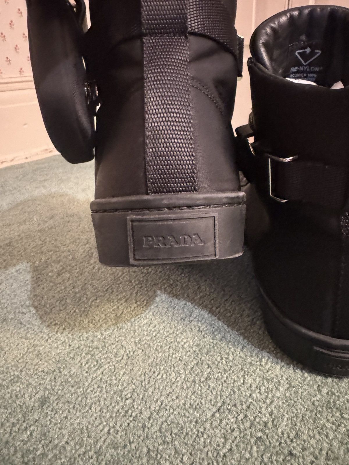 Prada Hi-Top Sneakers w/ Triangle Pouch Size US 7.5 / EU 40-41 - 9 Thumbnail