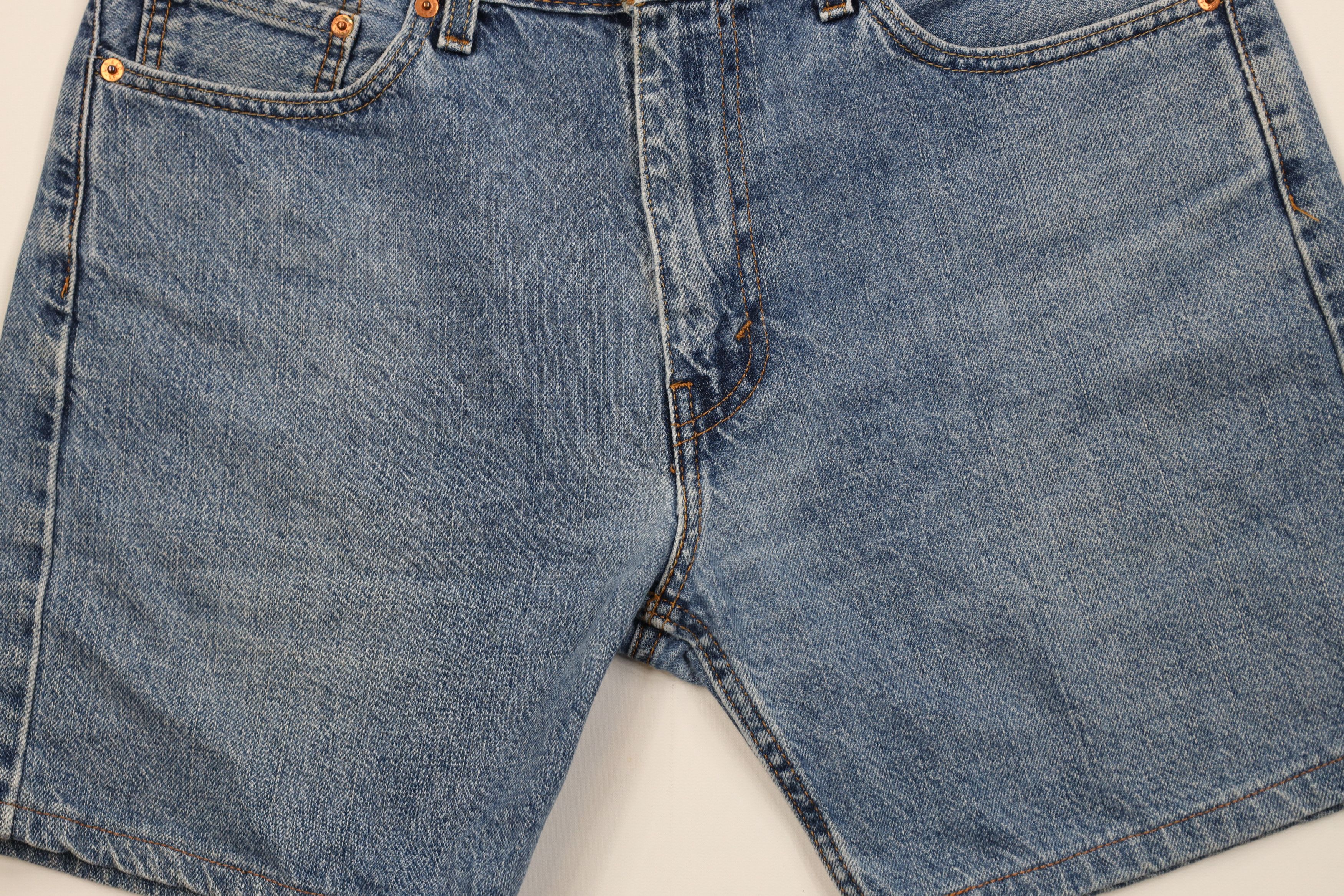 Levi's Vintage 90s Levis 505 Above Knee Regular Fit Denim Shorts Size US 33 - 3 Thumbnail