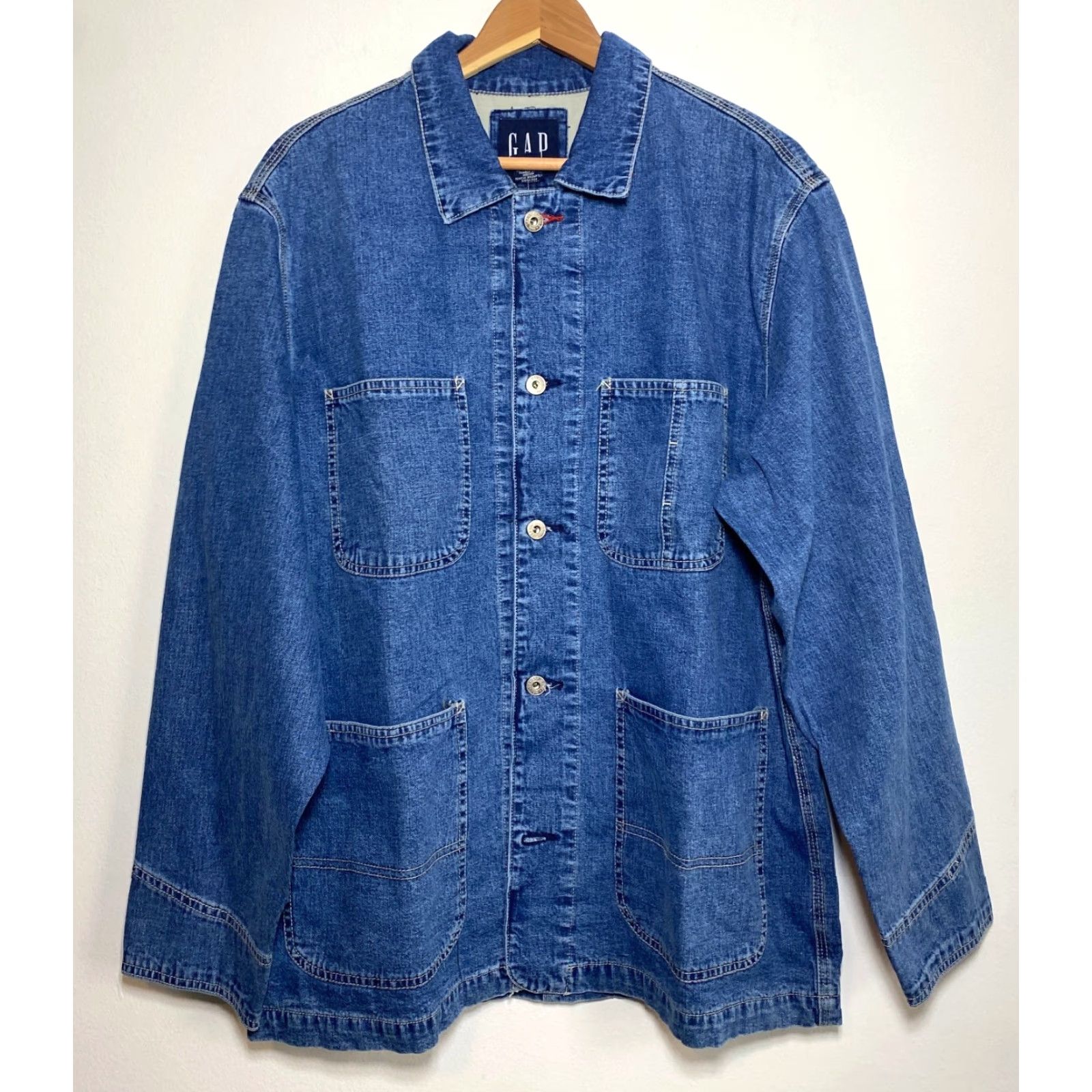 Gap VINTAGE Gap Denim Chore Jacket Mens M Blue NWT Y2K Den Size US M / EU 48-50 / 2 - 2 Thumbnail