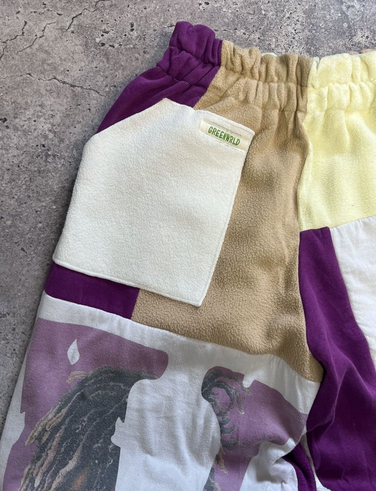 Vintage Vintage y2k Jucie Wrld x Vlone Hand Made Baggy Joggers Pants Size US 33 - 4 Thumbnail