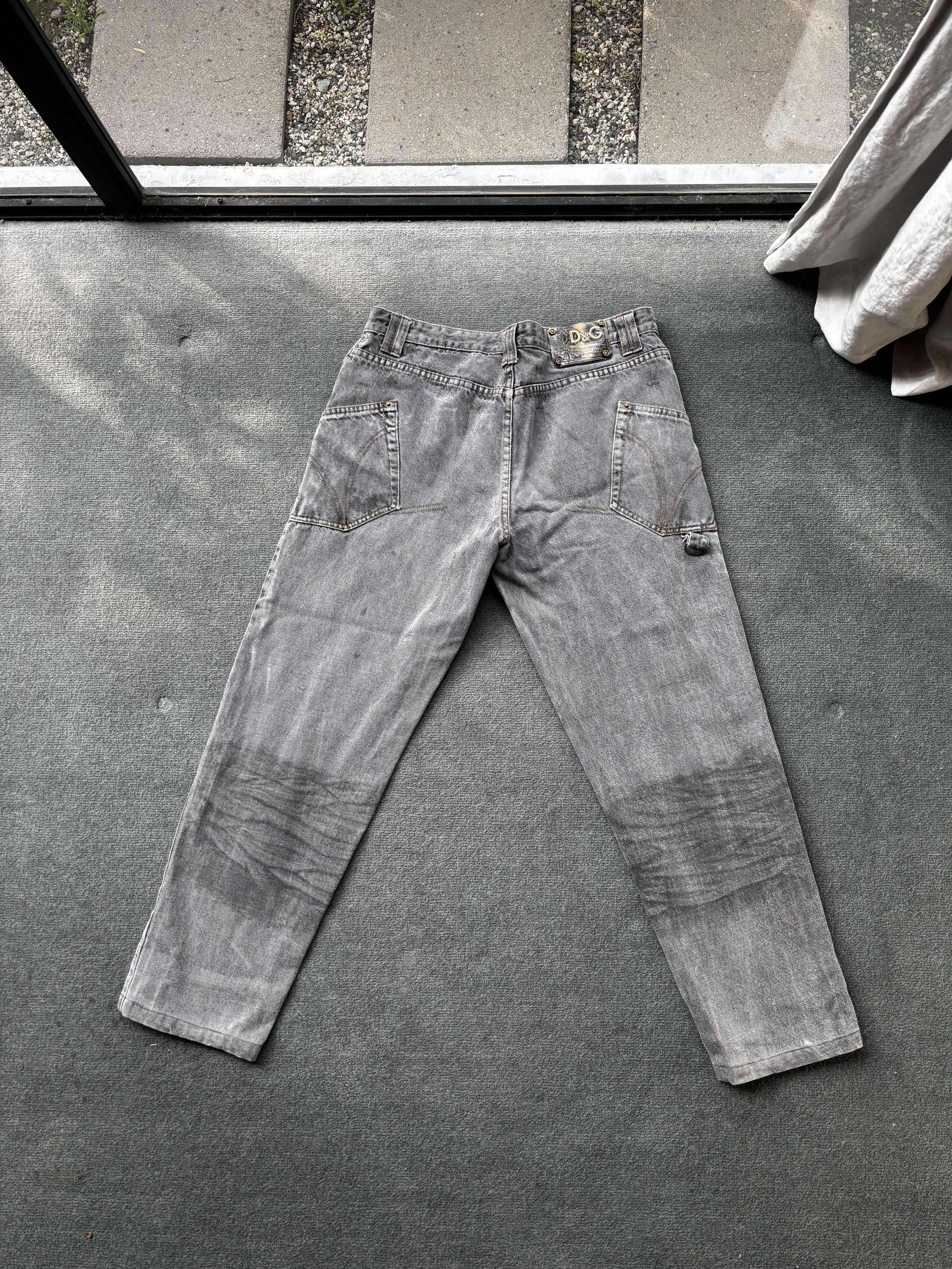 Dolce & Gabbana AW2003 Dolce & Gabbana Grey Eroded Denim Jeans Size US 32 / EU 48 - 6 Thumbnail