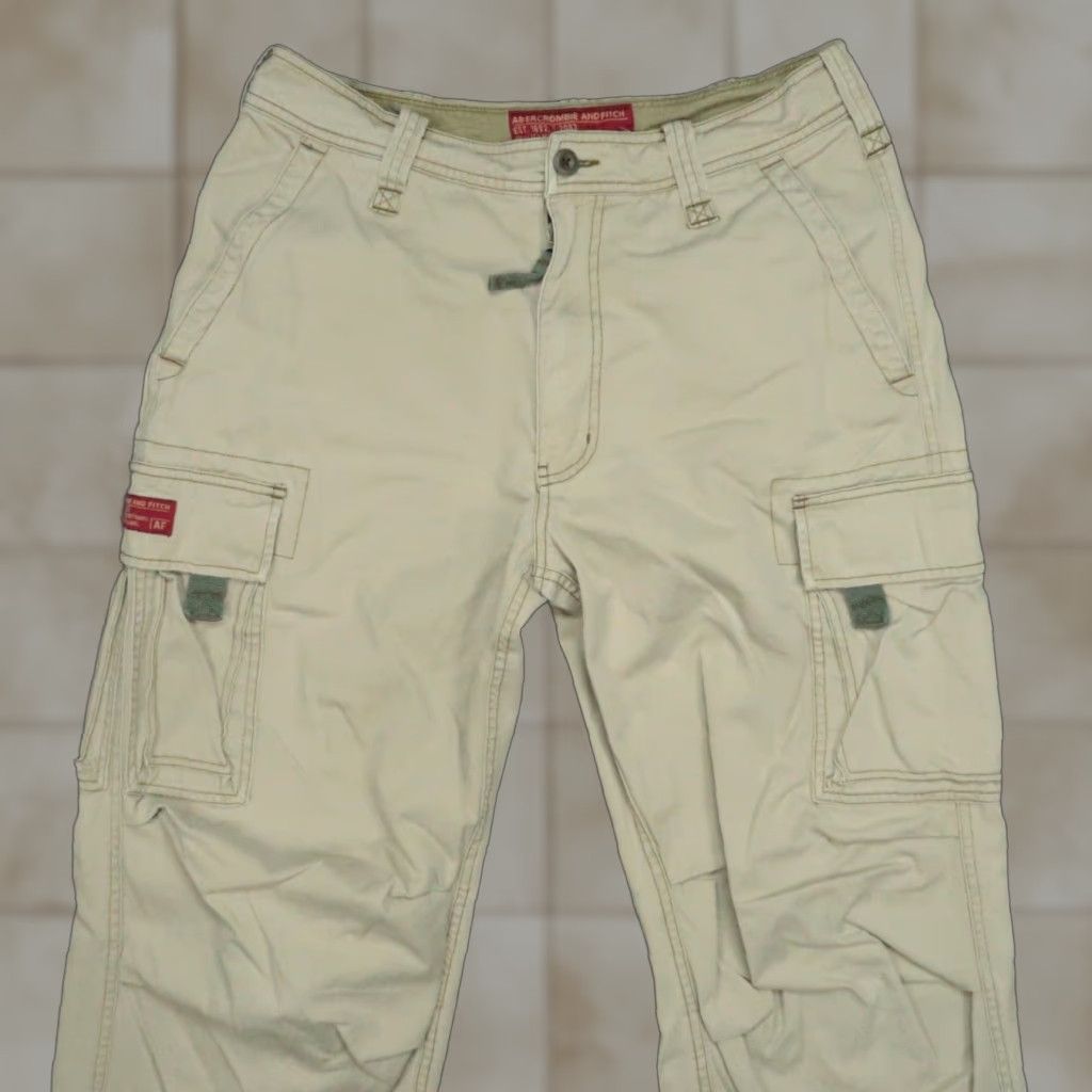 Abercrombie & Fitch VINTAGE Abercrombie & Fitch Pants Men Small Khaki Cargo Paratrooper Utiilty T-2083 Size US 29 - 1 Thumbnail