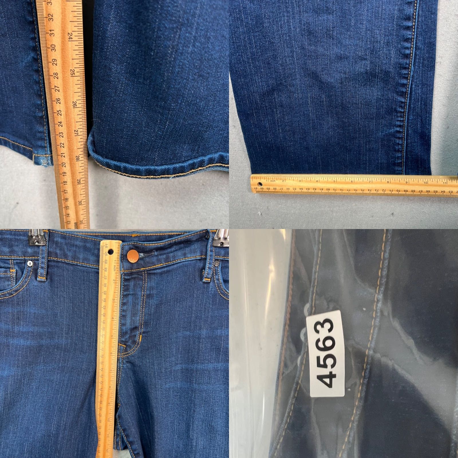 Gap Gap 1969 Jeans Womens 34 Bootcut Dark Wash Denim Mid Rise 5-Pocket Cotton Blend 29 In Inseam Blue Vintage No Shirt? Size 24" / US 00 / IT 34 - 8 Thumbnail