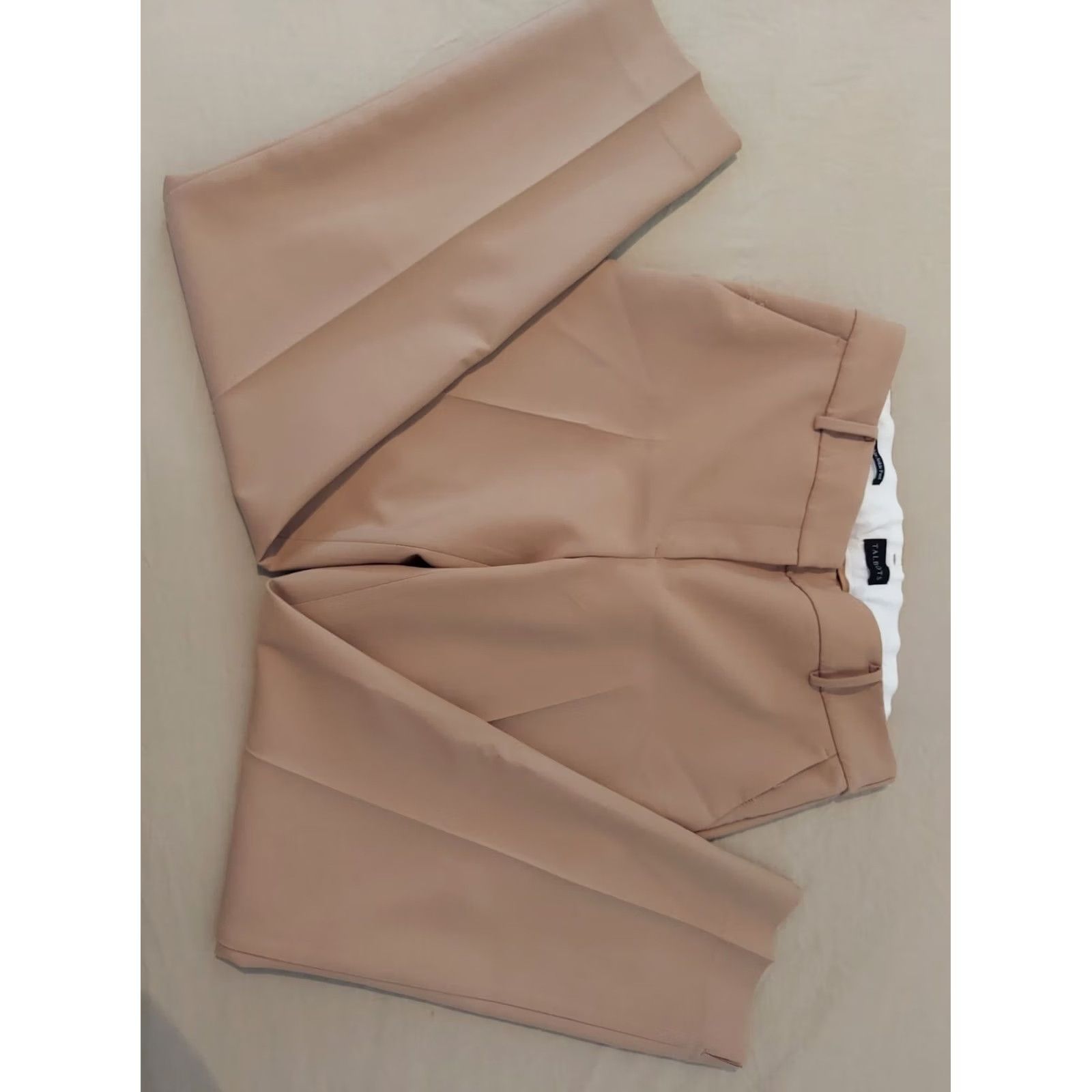 Talbots Womens Talbots Dress Pants 8 Khaki Beige Stretch Slacks Chino Trouser Pants Womens Size 30" / US 8 / IT 44 - 3 Thumbnail