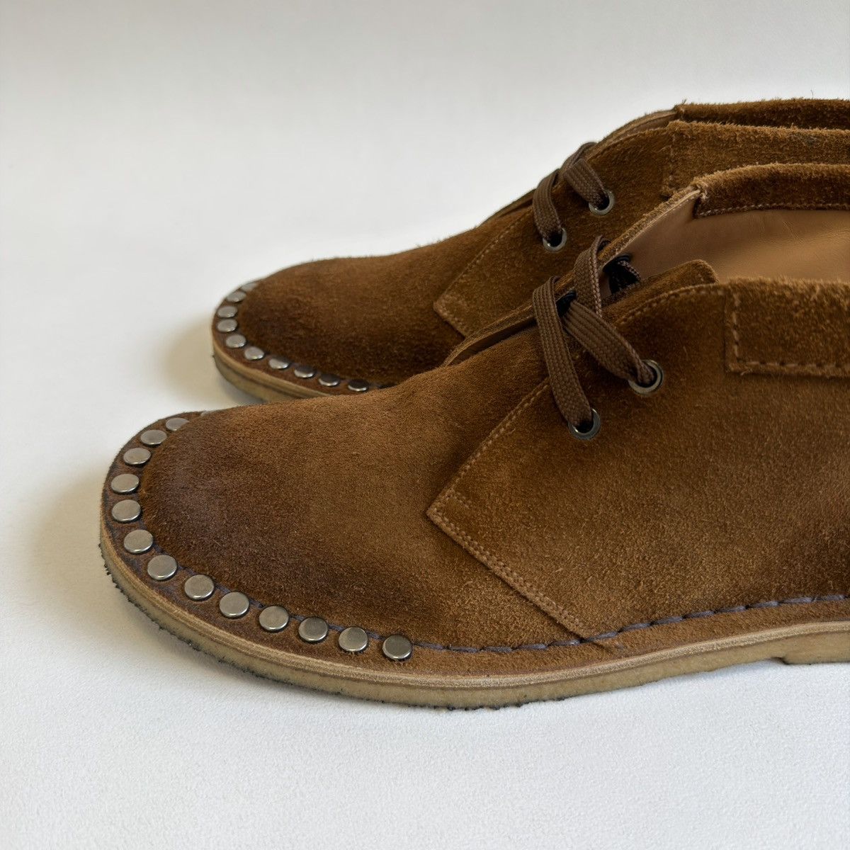 Prada A/W 17 ‘Studded’ Suede Chukka Boots Size US 8 / EU 41 - 3 Thumbnail