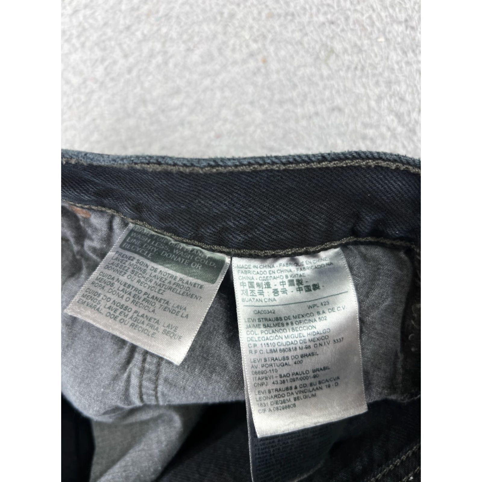 Levi's Levi's Jeans Adult 29 Black Denim 501XX Button Fly Distressed Slim Womens Size 29" - 7 Thumbnail