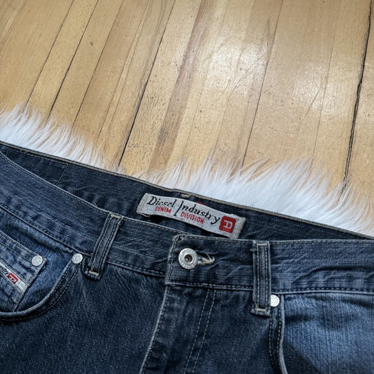 Diesel 📌 Vintage DIESEL Y2K Straight Relaxed Crazy Denim Jeans Size US 34 / EU 50 - 11 Thumbnail