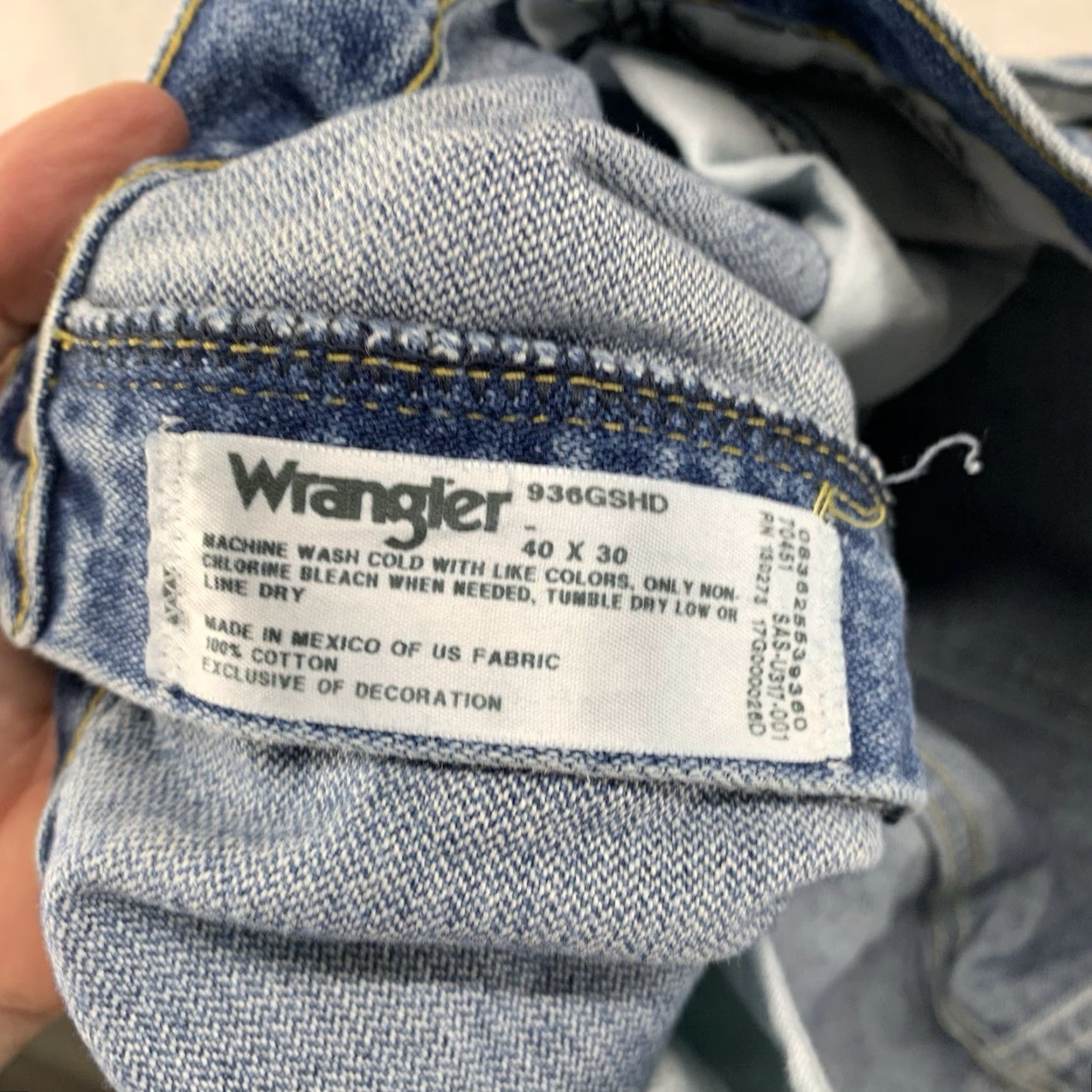 Wrangler VINTAGE Wrangler George Strait Cowboy Cut Mens Jeans 40x30 Western Retro Cotton Blue Size US 40 / EU 56 - 5 Thumbnail